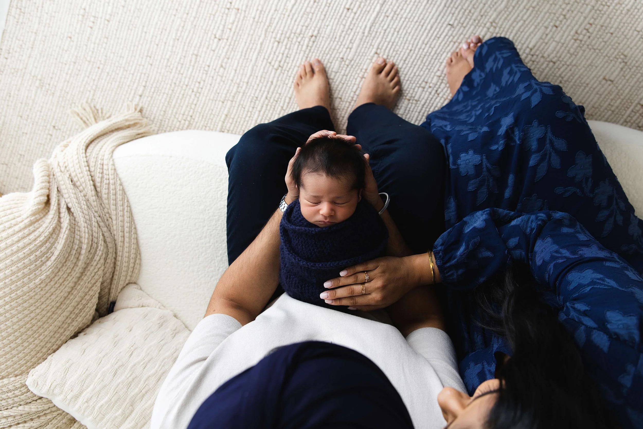 Newborn Baby With Dad Photography Dfw at Lama's Littles Photography