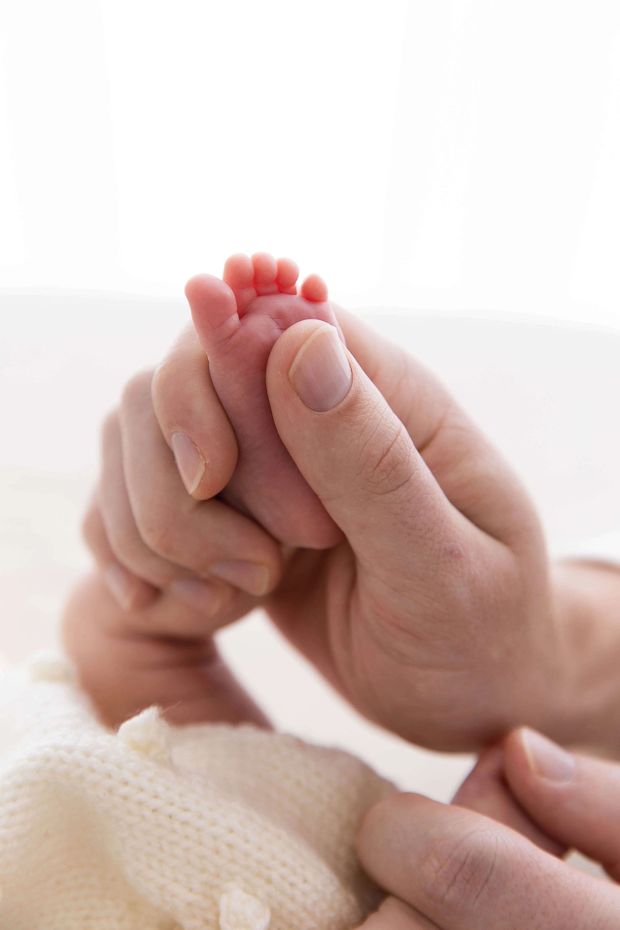 Tiny features of baby's foot
