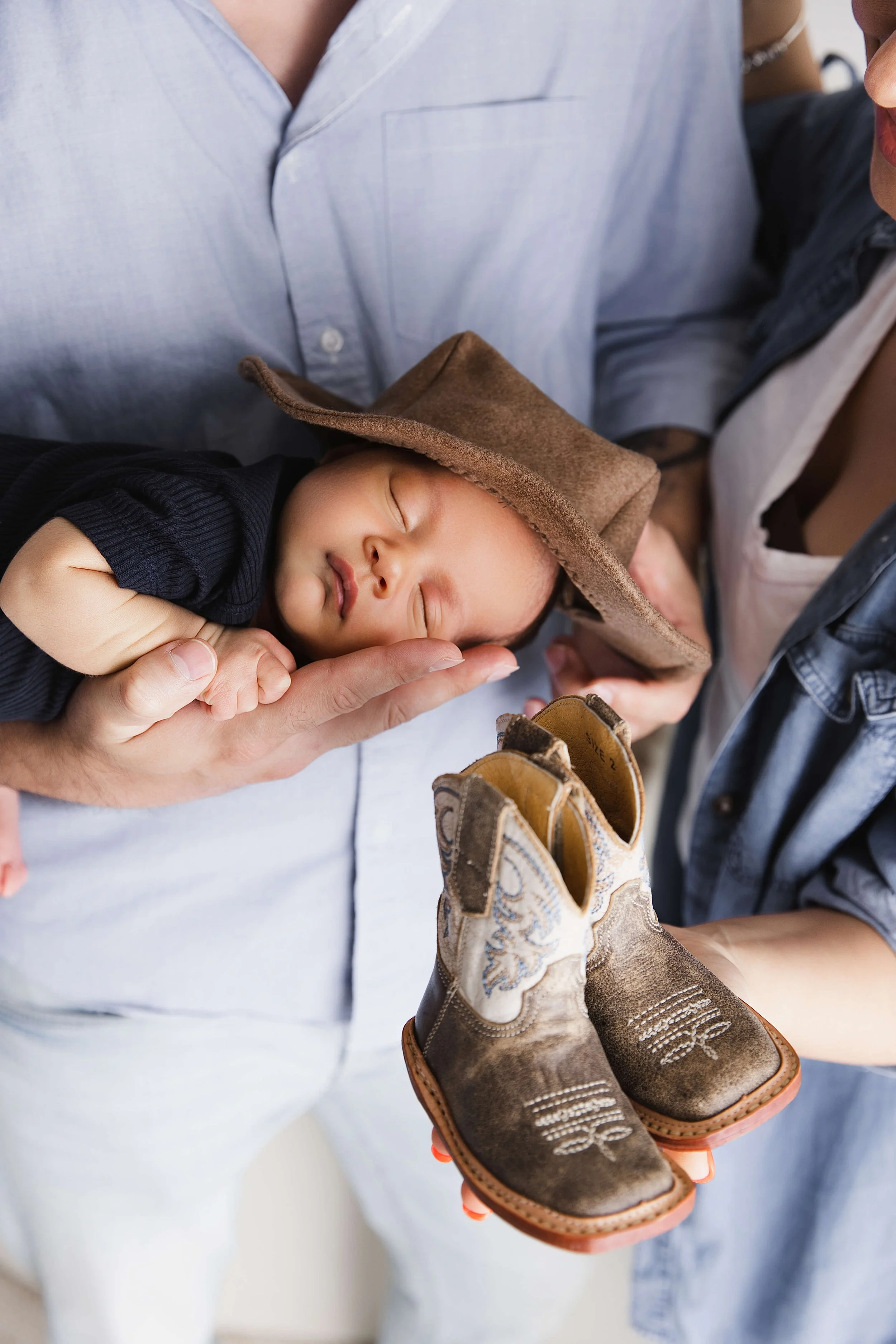 newborn baby cowboy hat and boots