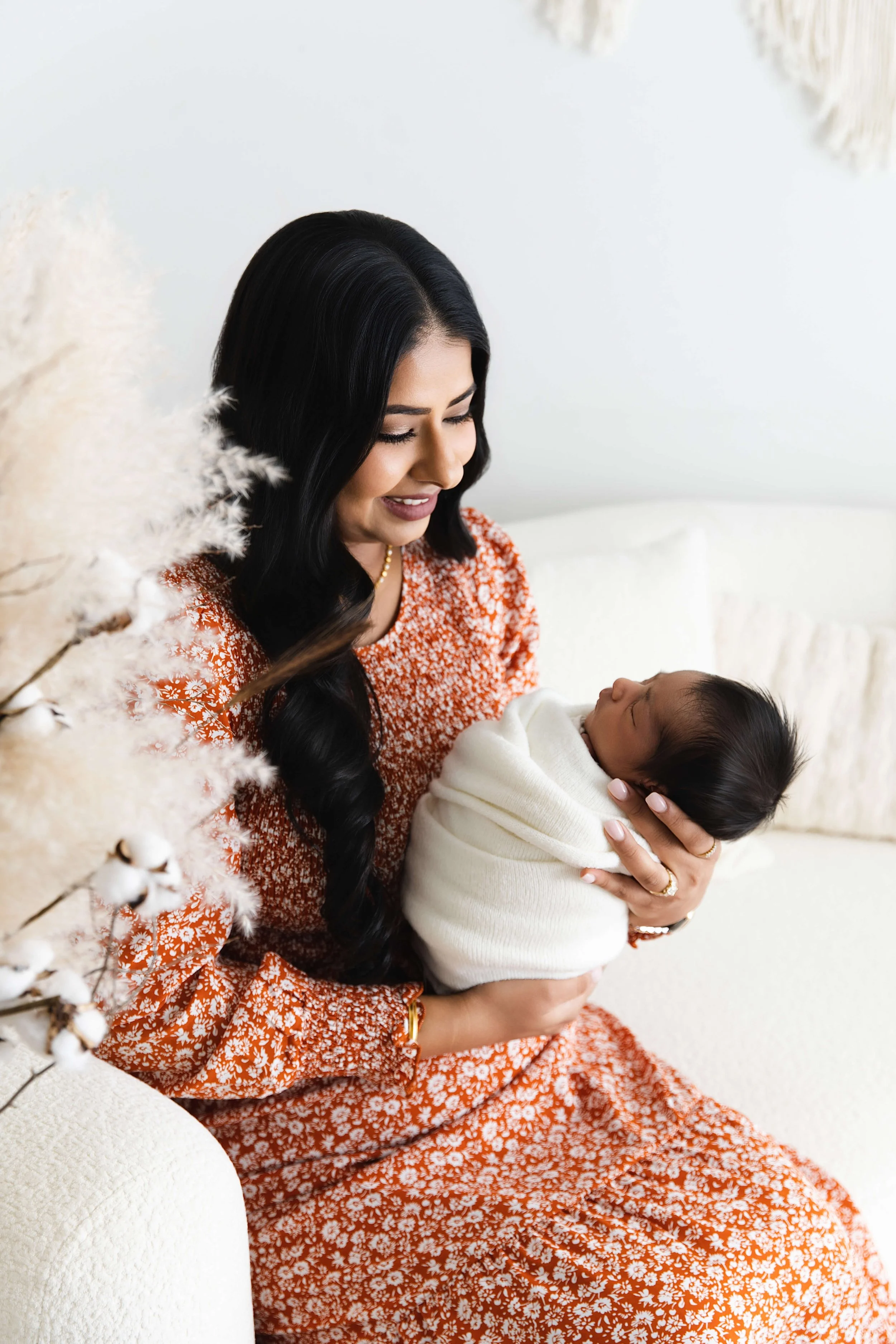 Swaddled Newborn Baby Portrait Dfw at Lama's Littles Photography