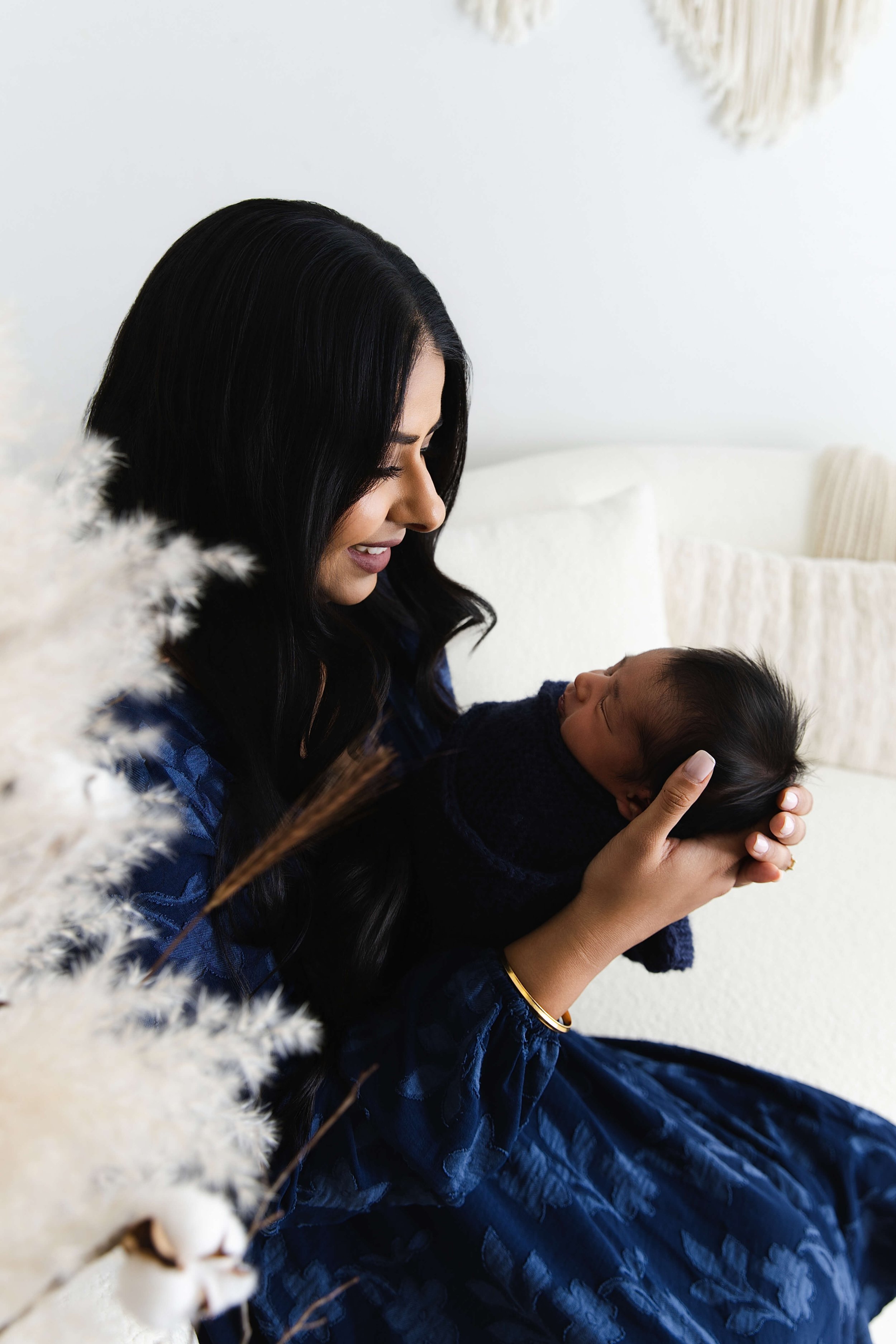 Newborn Baby Sibling Portrait Allen Tx at Lama's Littles Photography