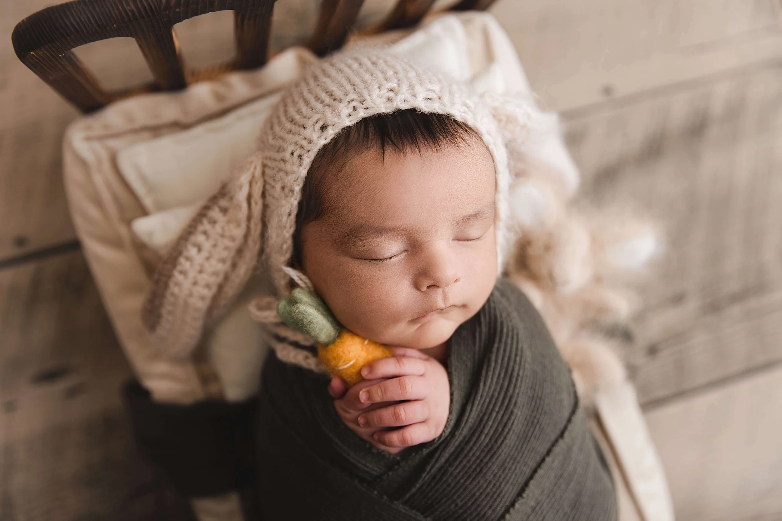 easter newborn baby setup