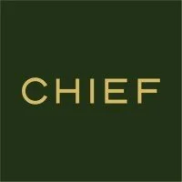 Text displaying the word 'CHIEF' on a dark green background.