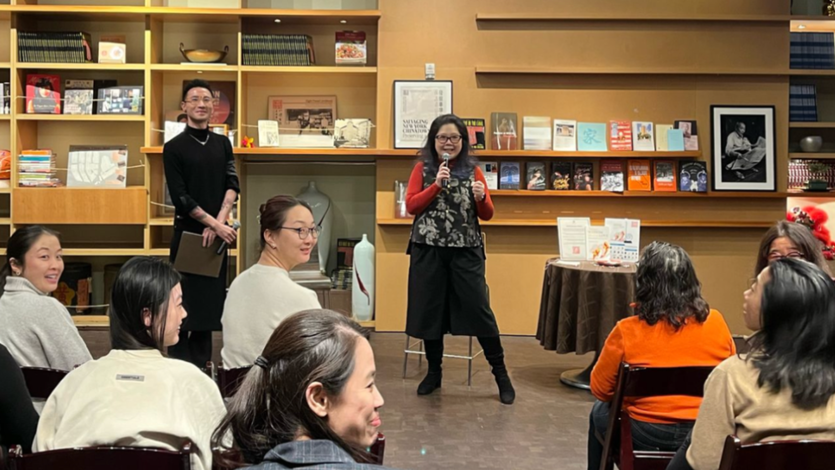 Cassindy Chao engaging audience at speaking event
