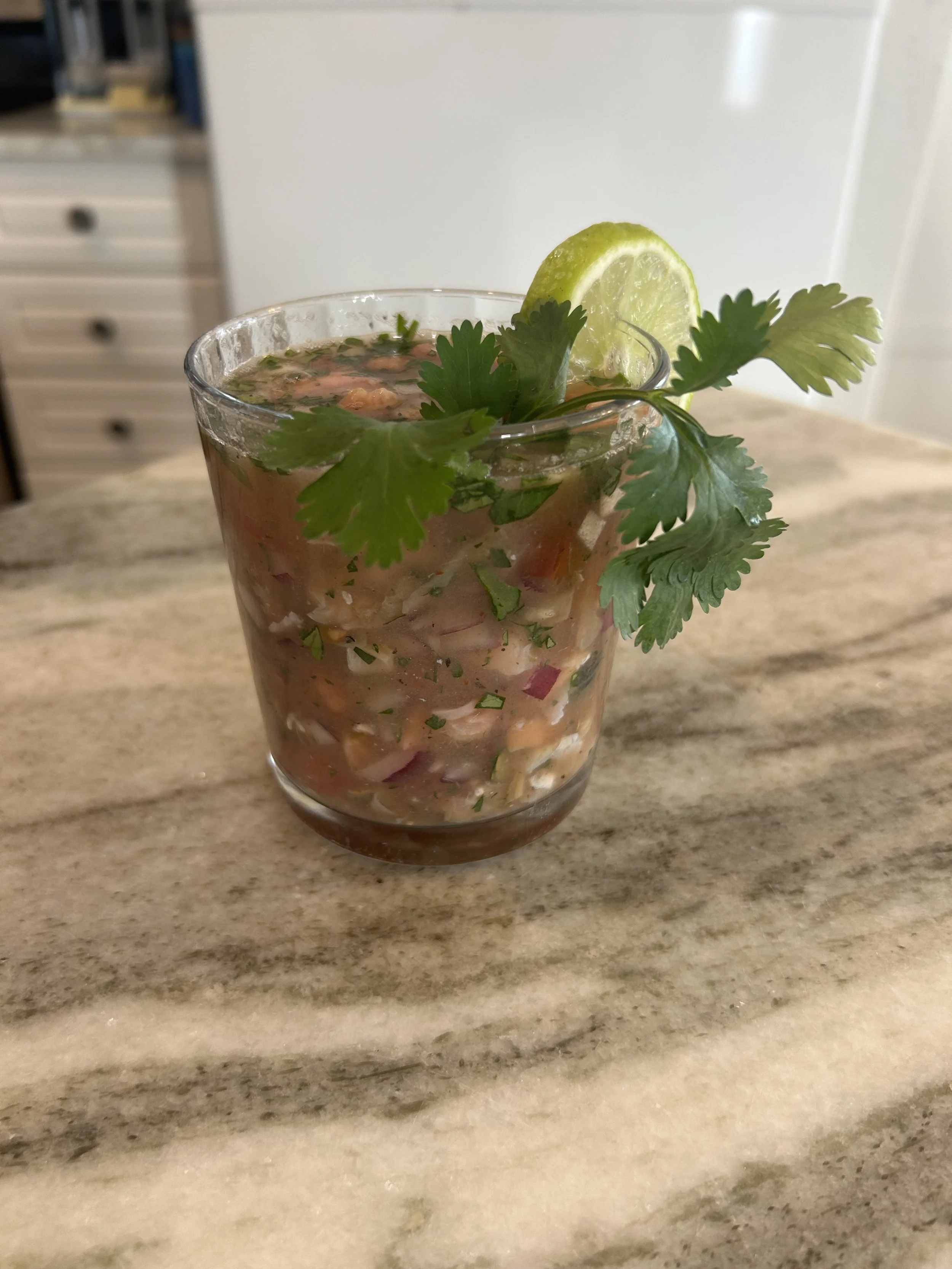 Clam Cocktail - fresh clams from our own beach - recipe below
