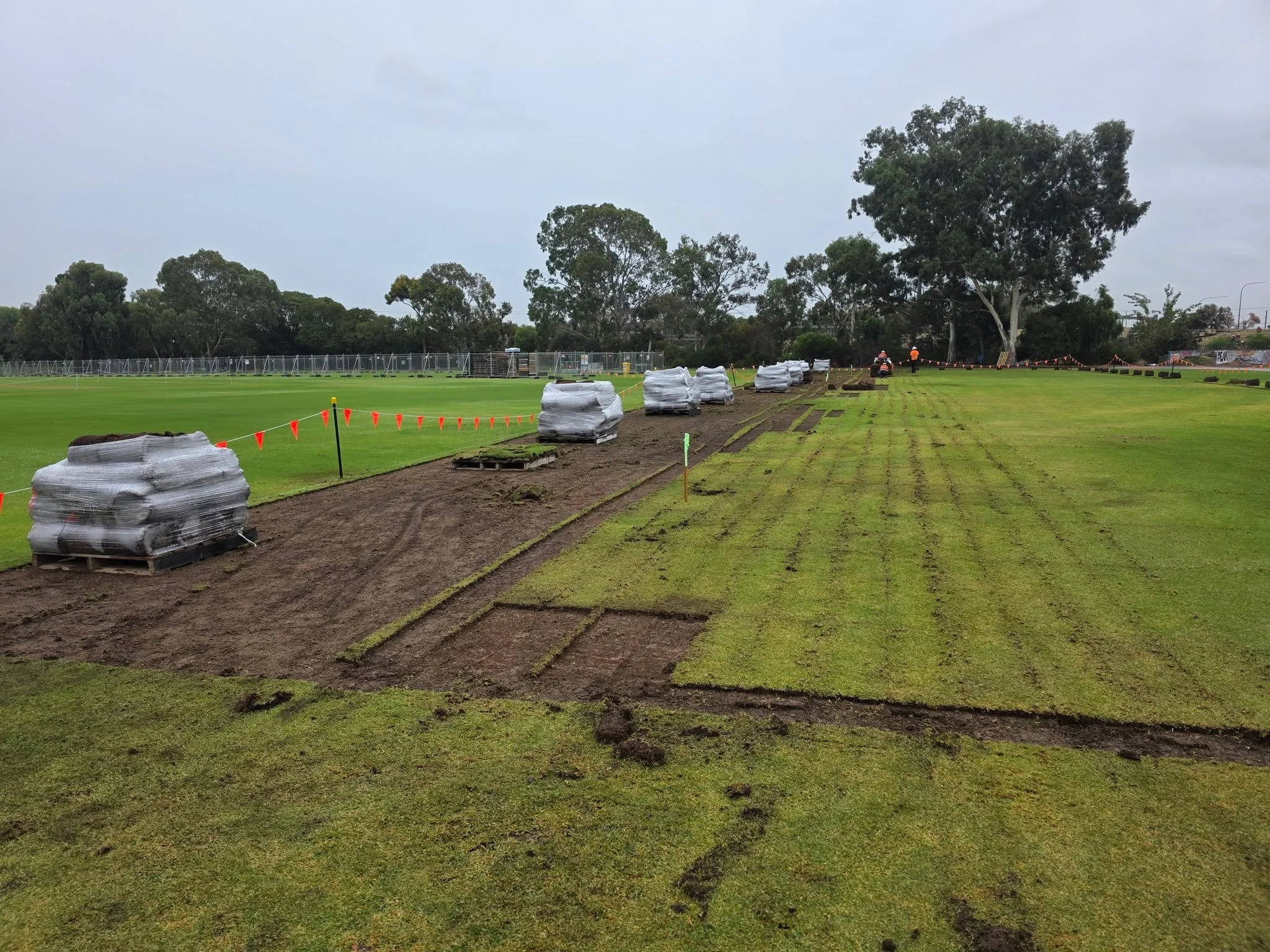 Proud to have played a hands-on role in bringing this initiative to life. 🌱
From cutting and rolling to stacking pallets and preparing for transport, our team helped give 3,400m&sup2; of turf a second life - supporting a great sustainability outcome