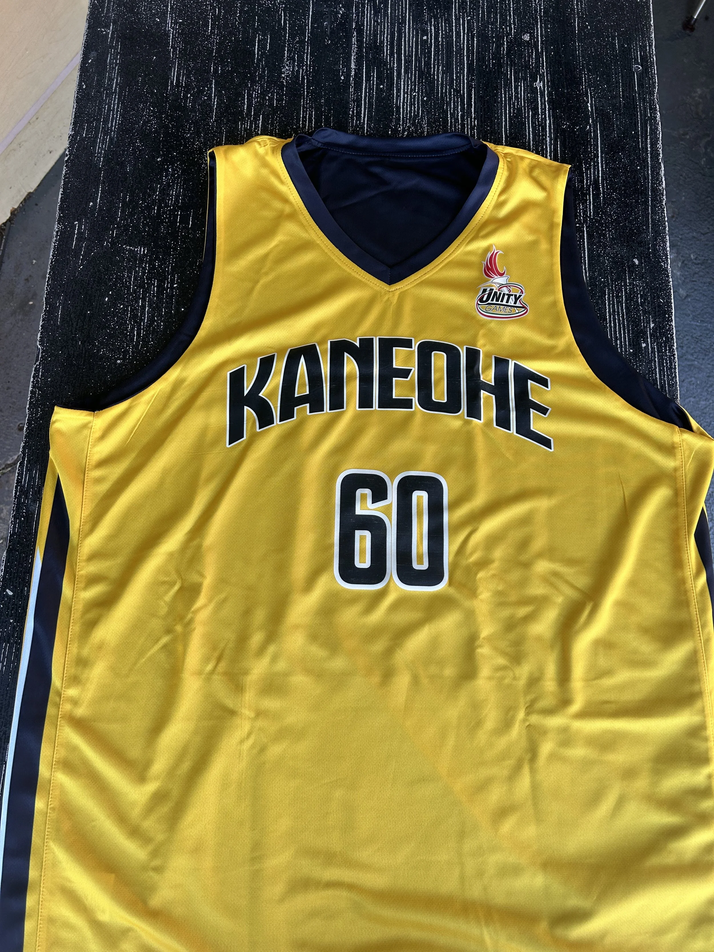 DTF printed basketball jersey