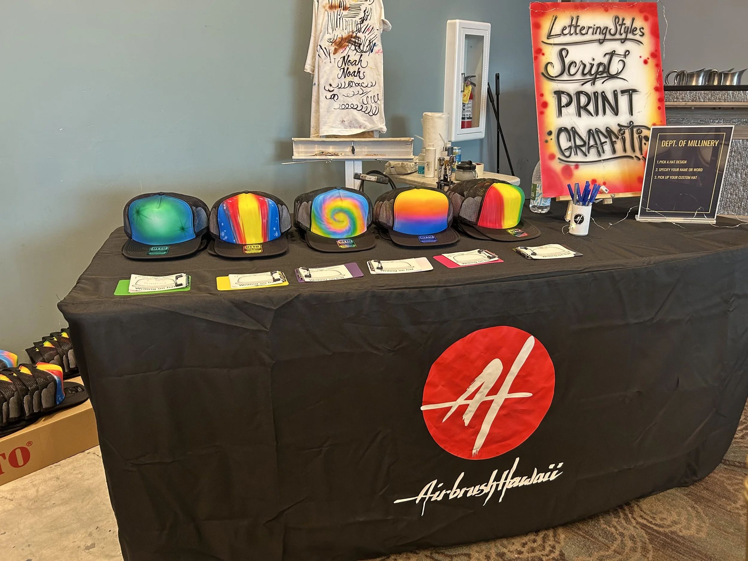 airbrush party hat display