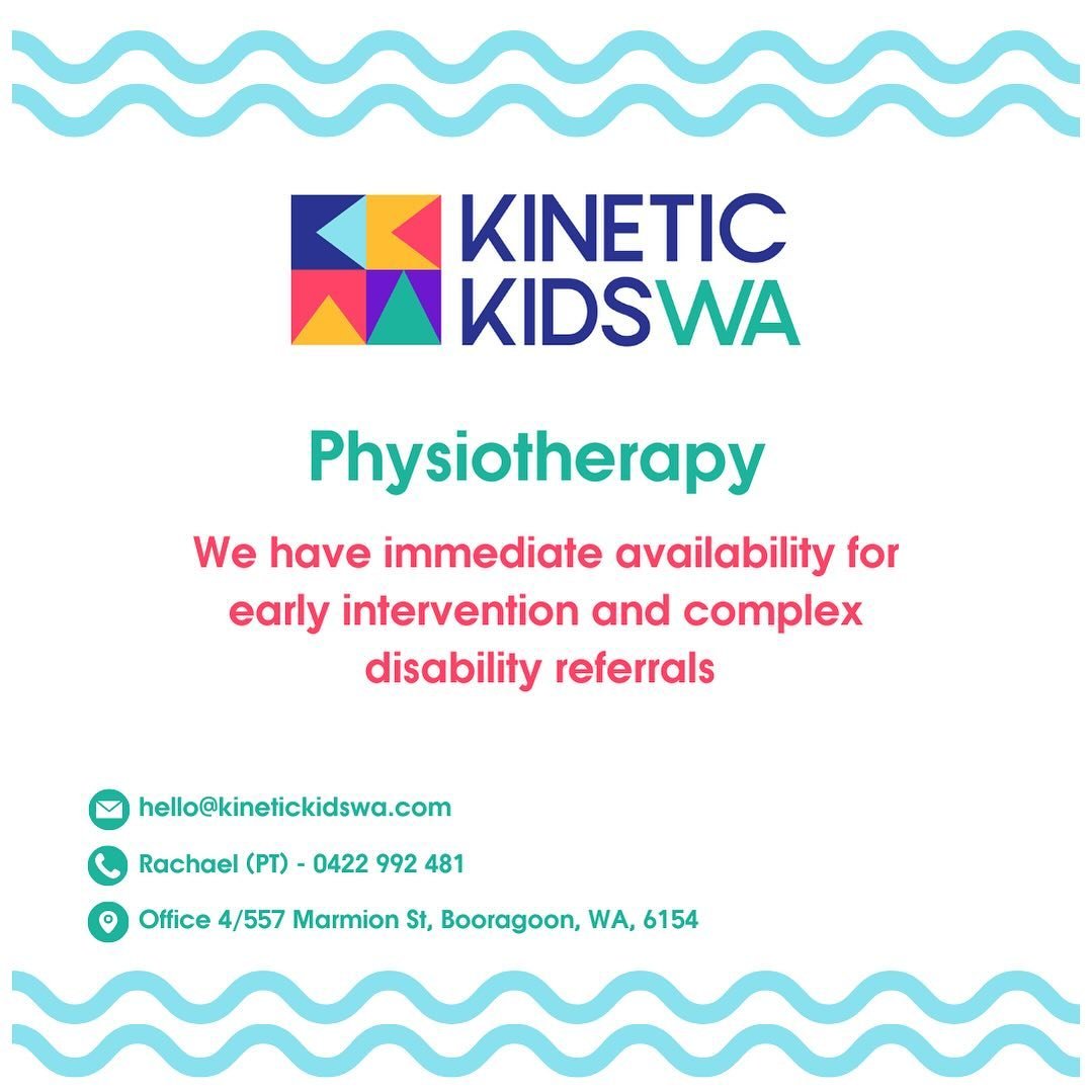 We are excited to announce that the team at Kinetic Kids WA is growing! 🤸🏻&zwj;♀️ 
We have capacity to take on new referrals for NDIS physio services in Perth South Metro. 
If you are interested, please get in touch with us - hello@kinetickidswa.co
