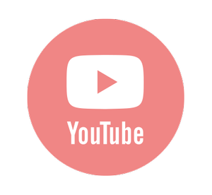 Red circular icon with white YouTube play button and the word 'YouTube' beneath it.