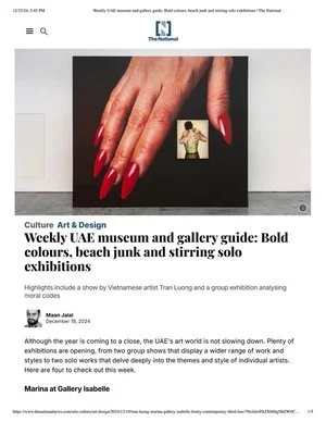 THE NATIONAL NEWS | Weekly UAE museum and gallery guide: Bold colours, beach junk and stirring solo exhibitions