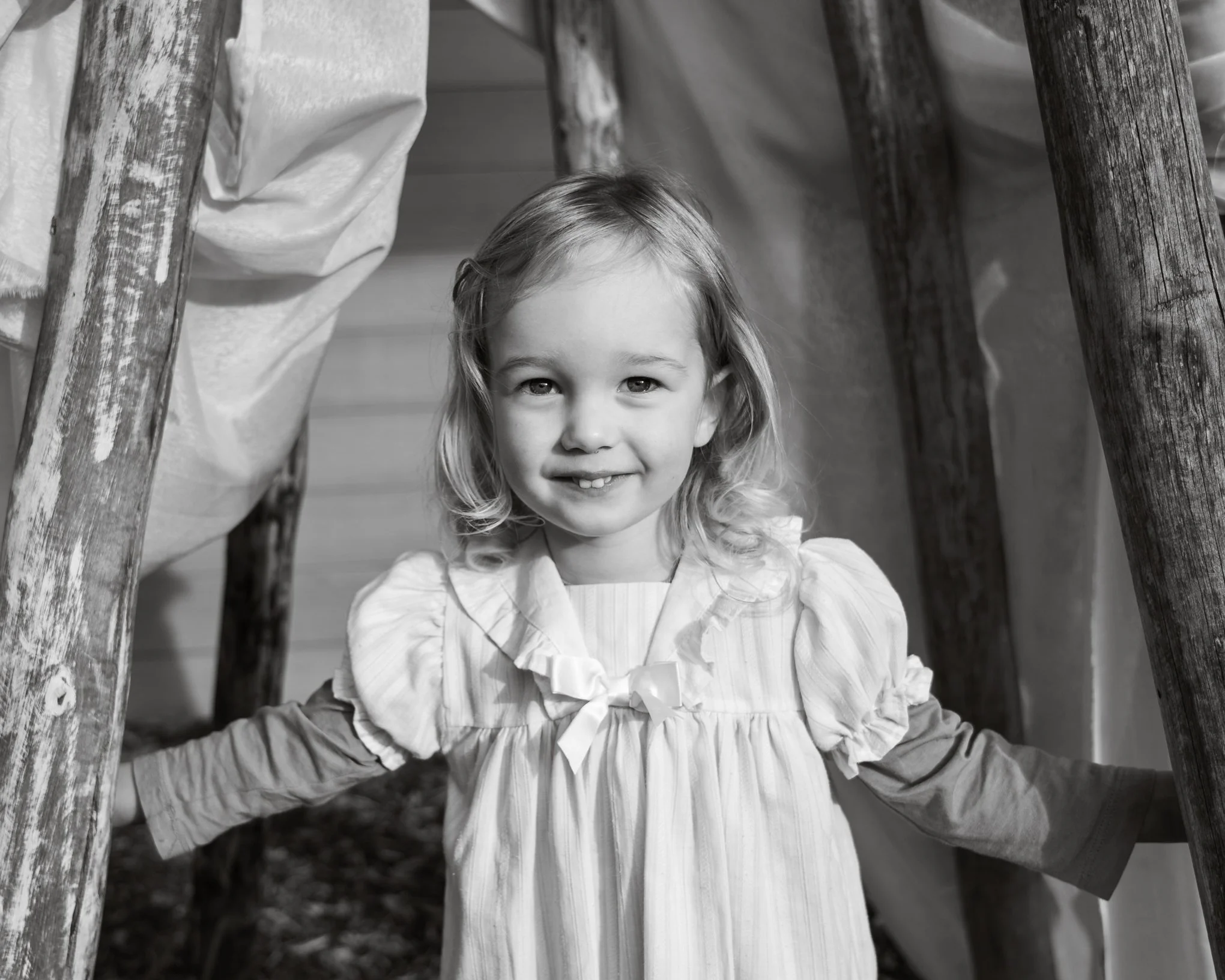 kinder child in B&W