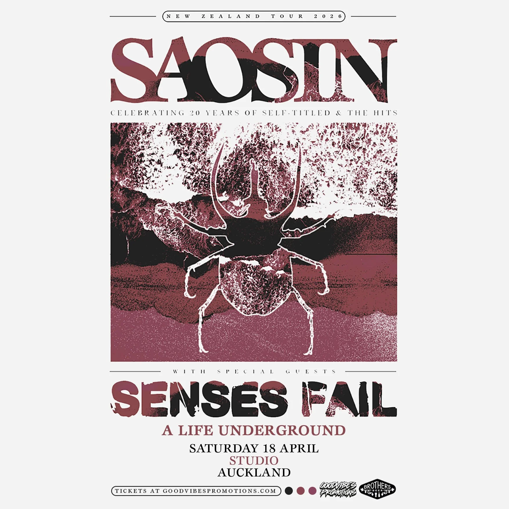 📣𝑺𝑼𝑷𝑷𝑶𝑹𝑻 𝑨𝑪𝑻 𝑨𝑵𝑵𝑶𝑼𝑵𝑪𝑬𝑴𝑬𝑵𝑻📣
We are just a week out from @saosinofficial and @sensesfail hitting Auckland, Wellington and Christchurch and we have some amazing Kiwi talent joining the bands in each city. Tickets are selling fast