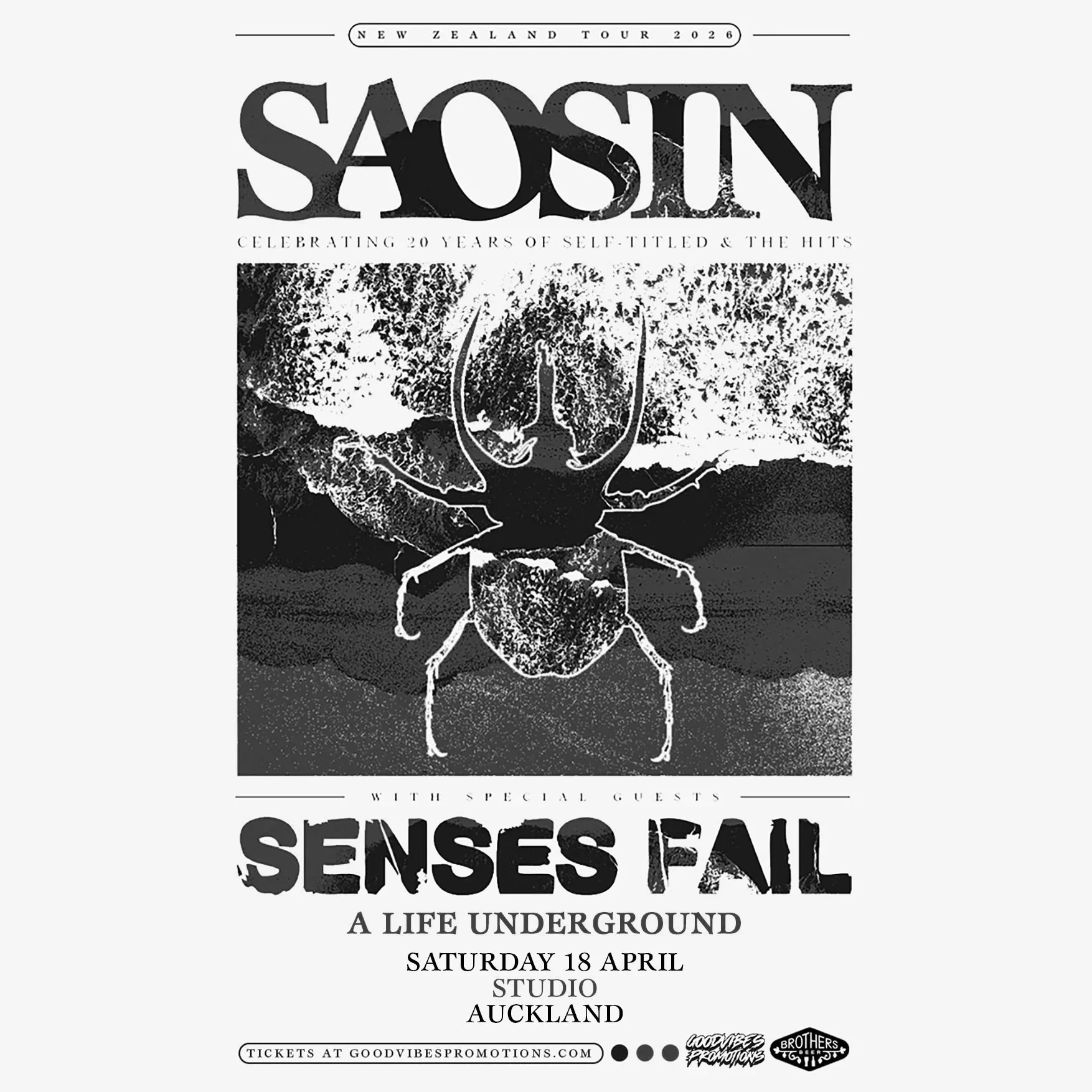 Saosin + Senses Fail | 19 APR 2026 | Studio AKL