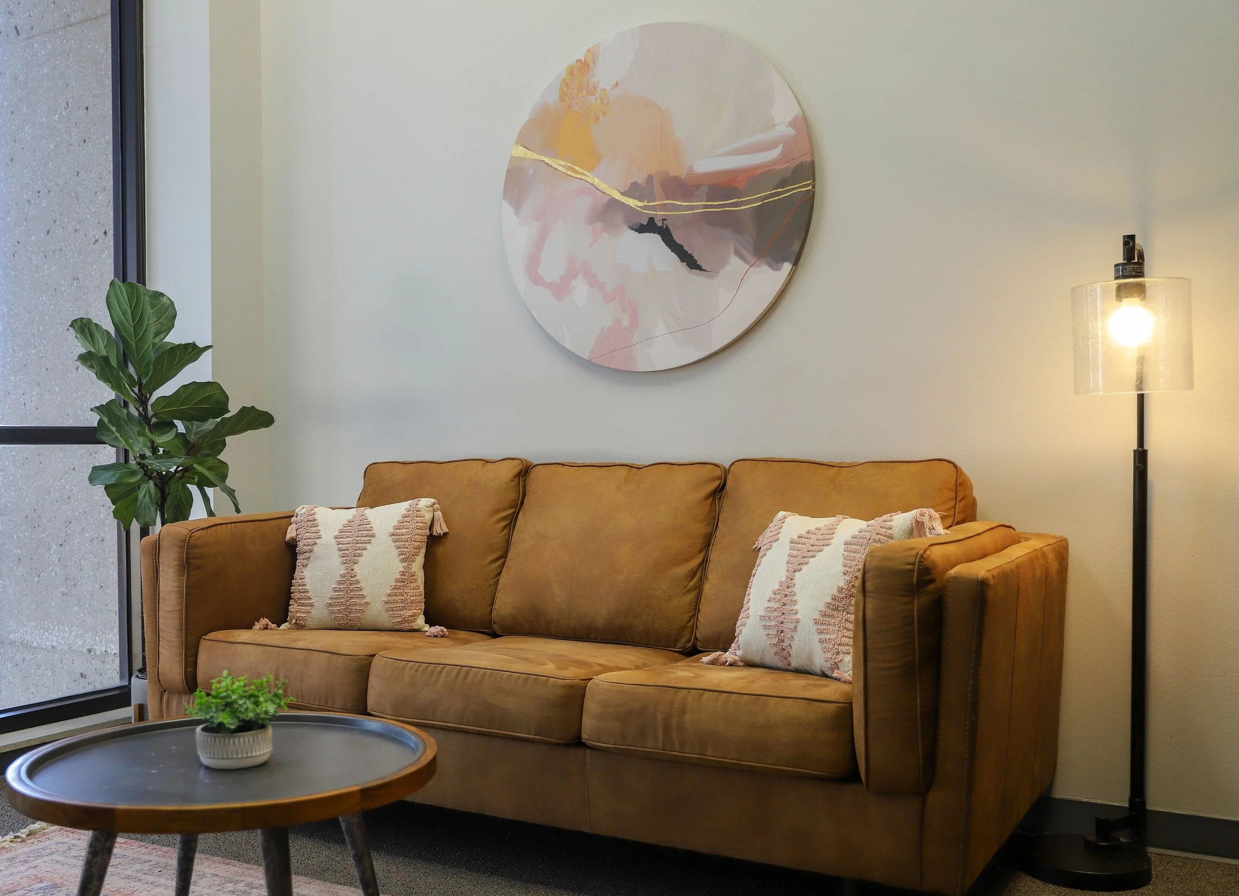 Therapy room at Authentically Rooted Counseling in Fort Worth Texas