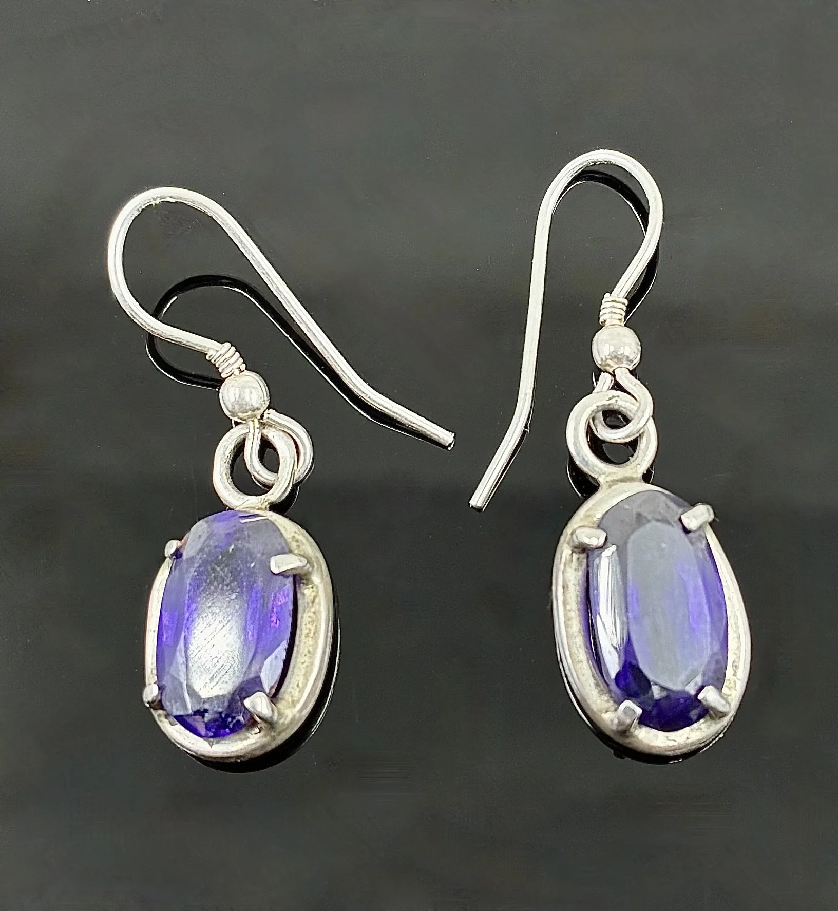 (3) Sterling Silver and Amethyst Earrings