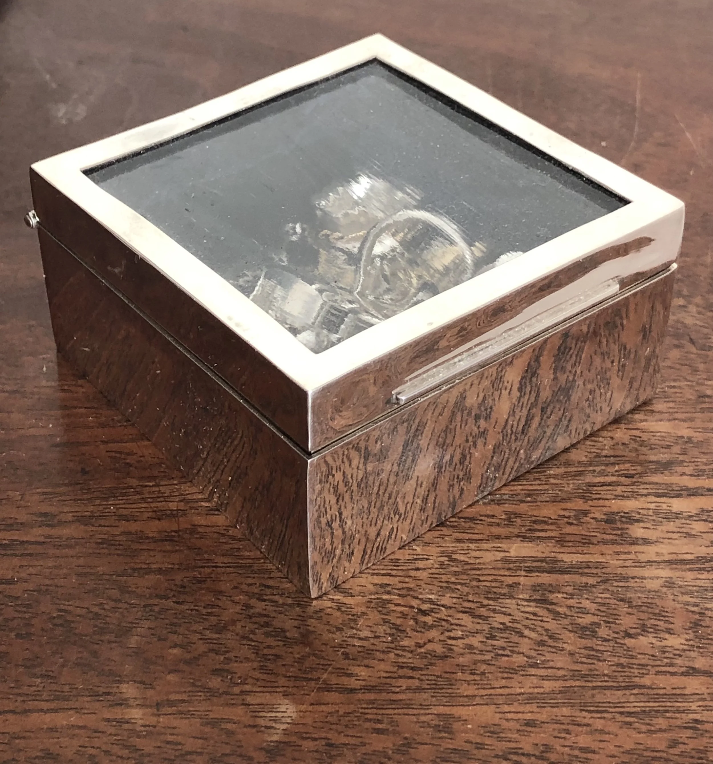 (17) Sterling Silver and Glass Box