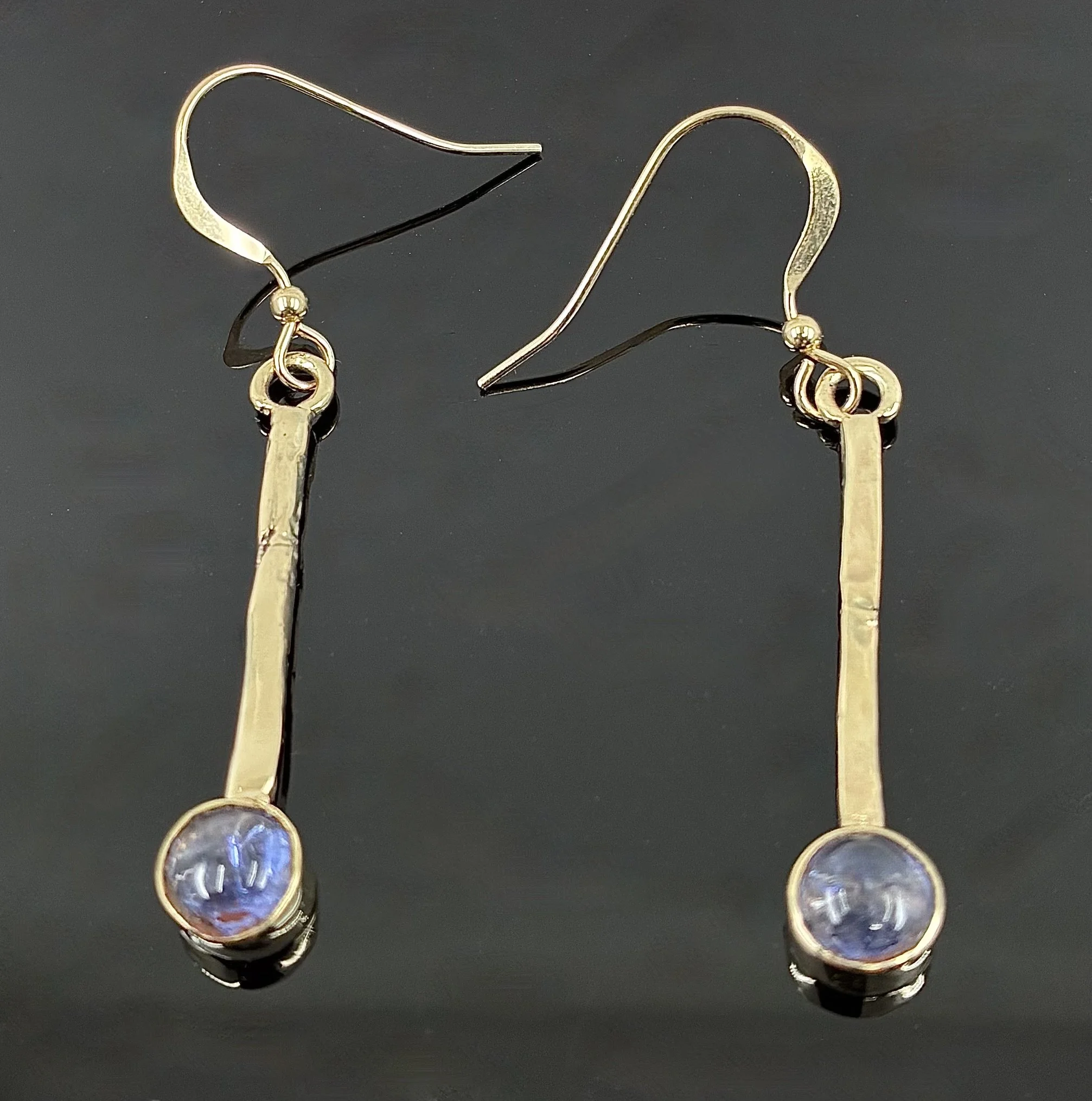 (27) 9ct Gold and Tanzanite Earrings