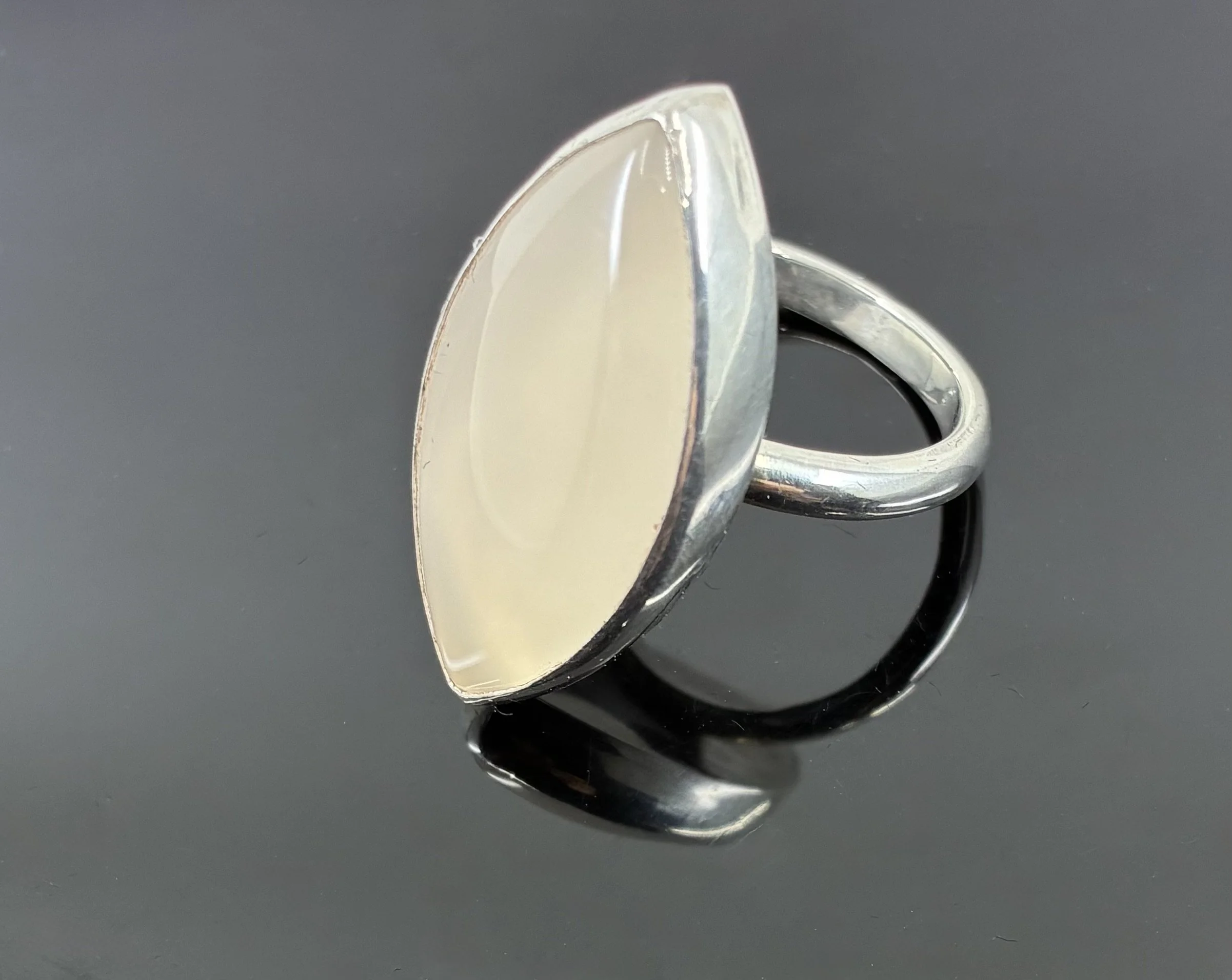 (3) Sterling Silver and Agate Ring