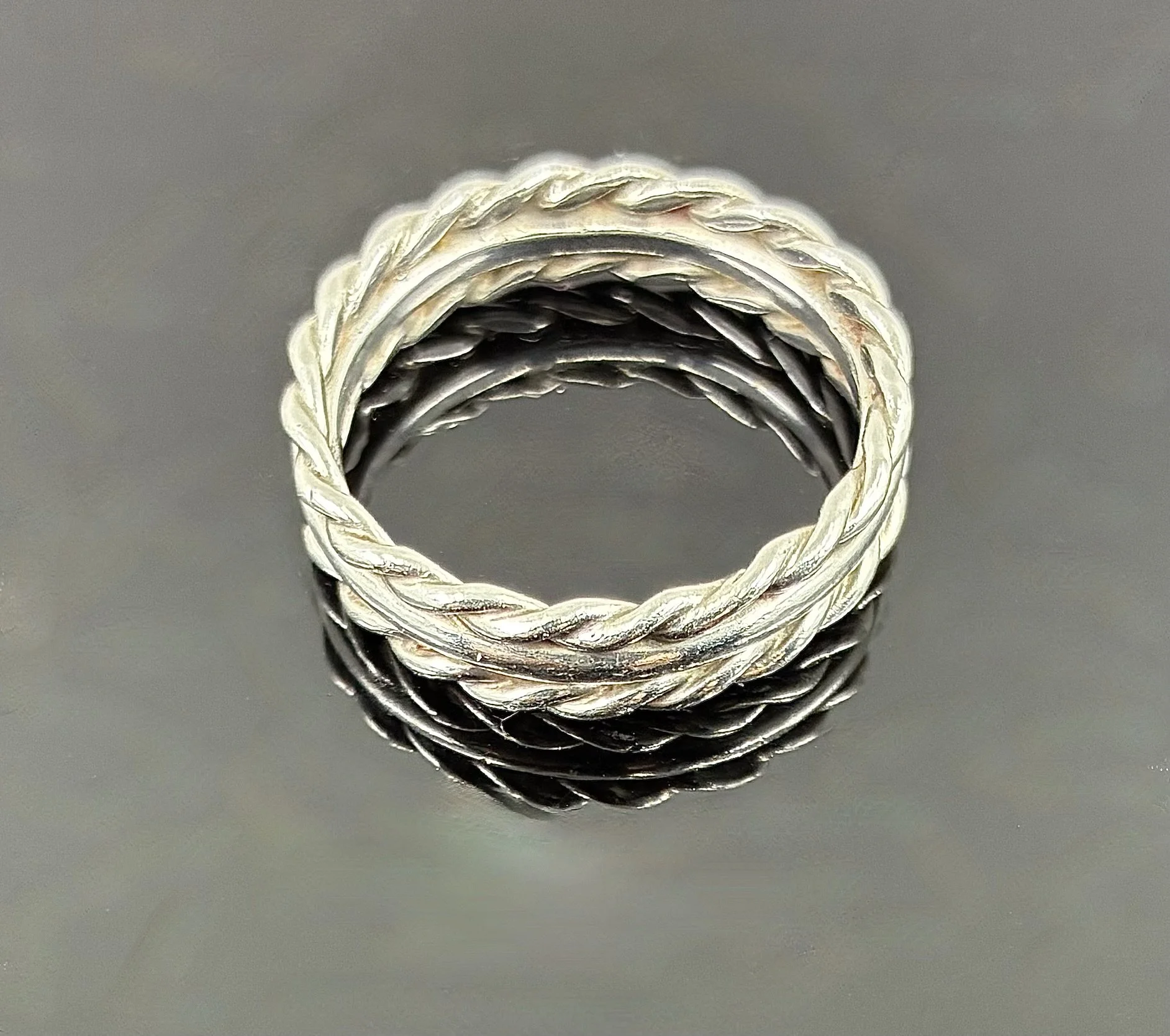 (2 )Sterling Silver Twist Ring