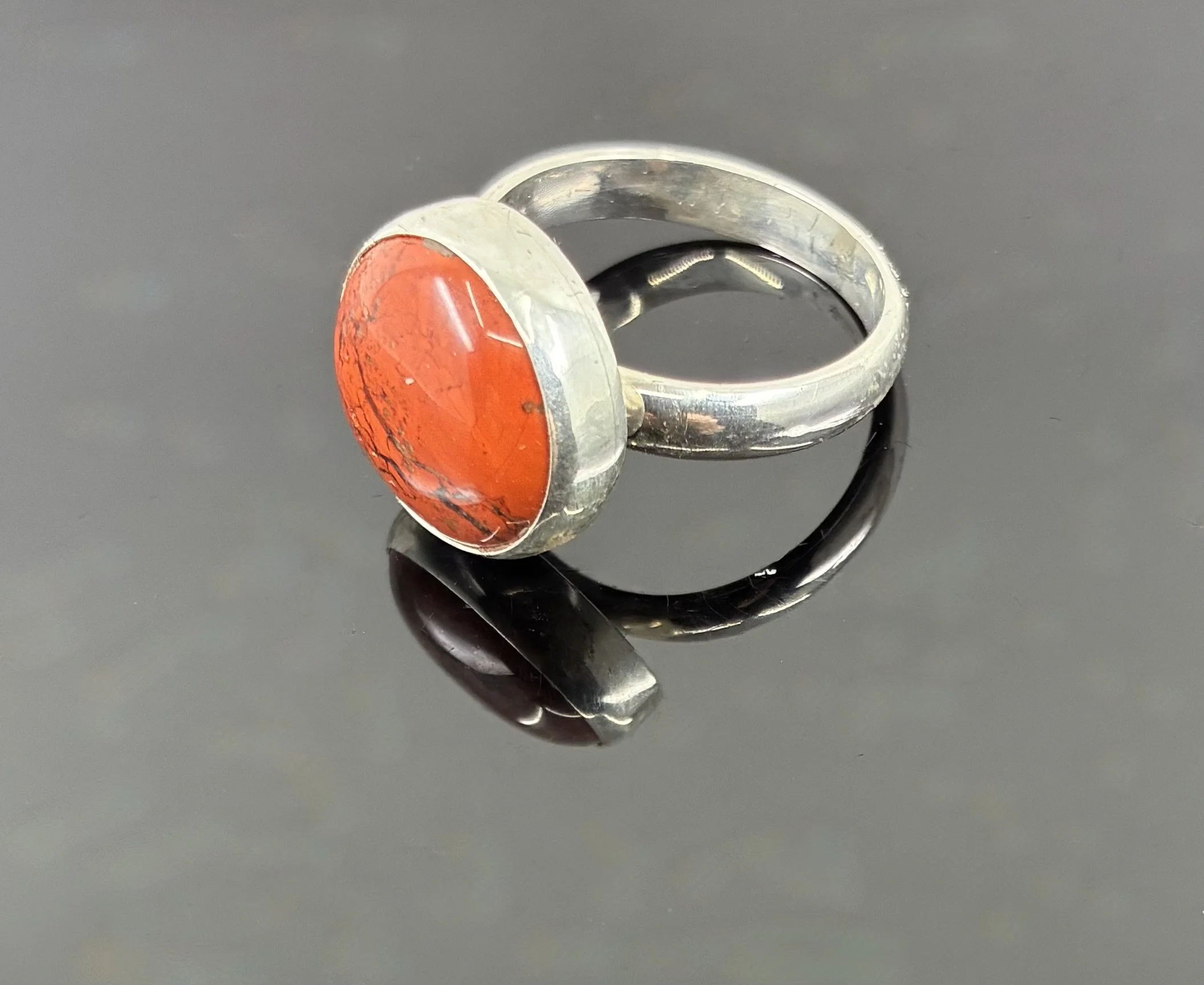 (38) Sterling Silver and agate Ring