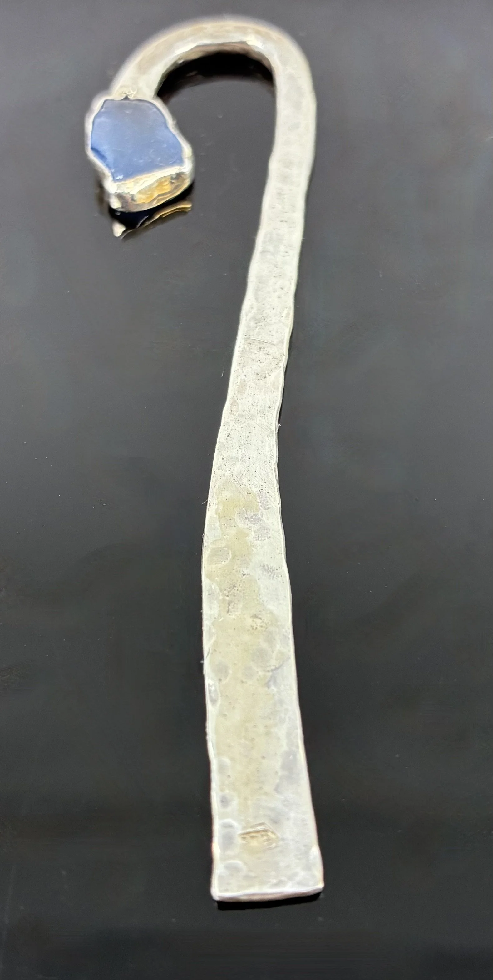 (9) Sterling Silver and Sea Glass Book Mark