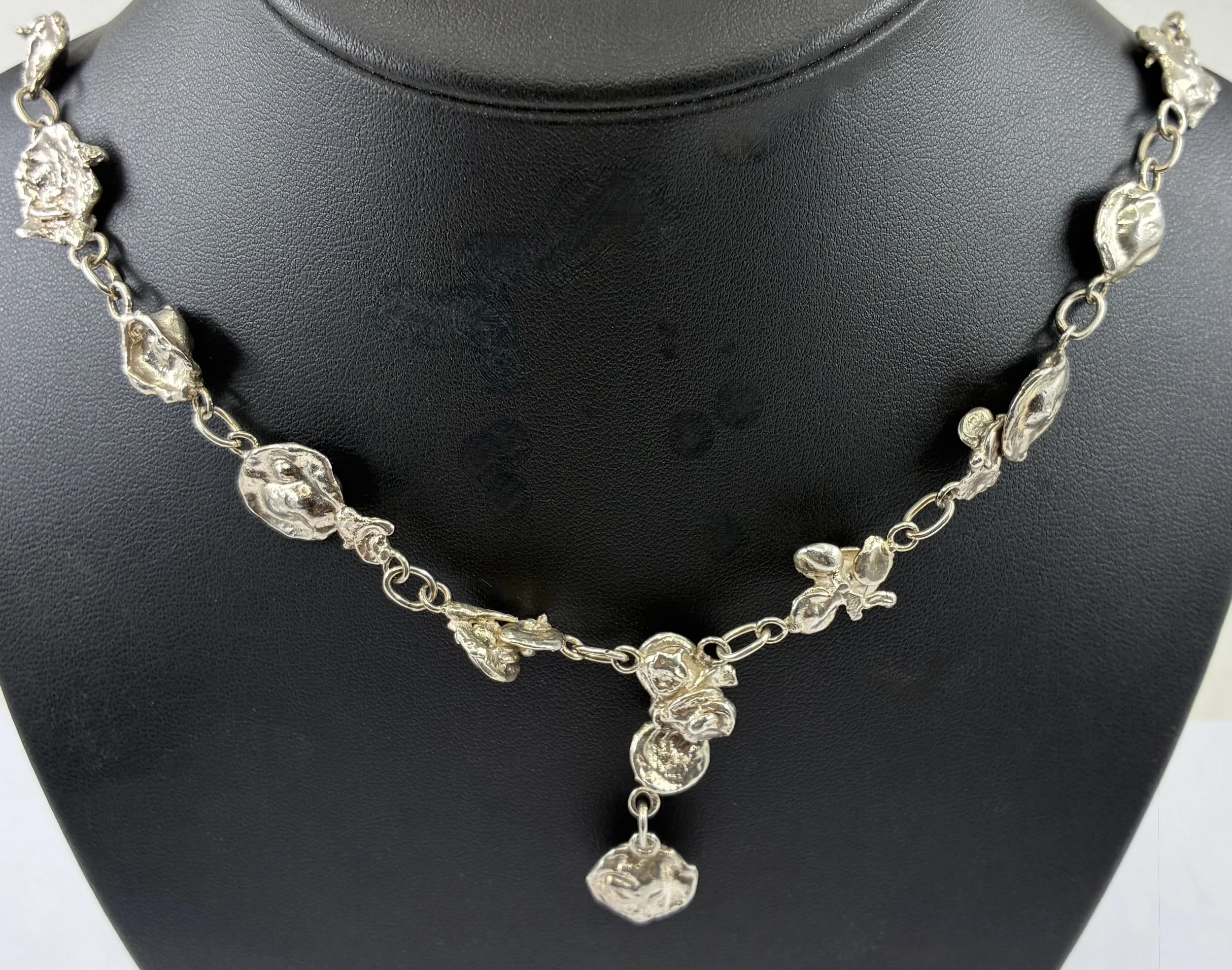 (41) Sterling Silver Water Cast Neckless