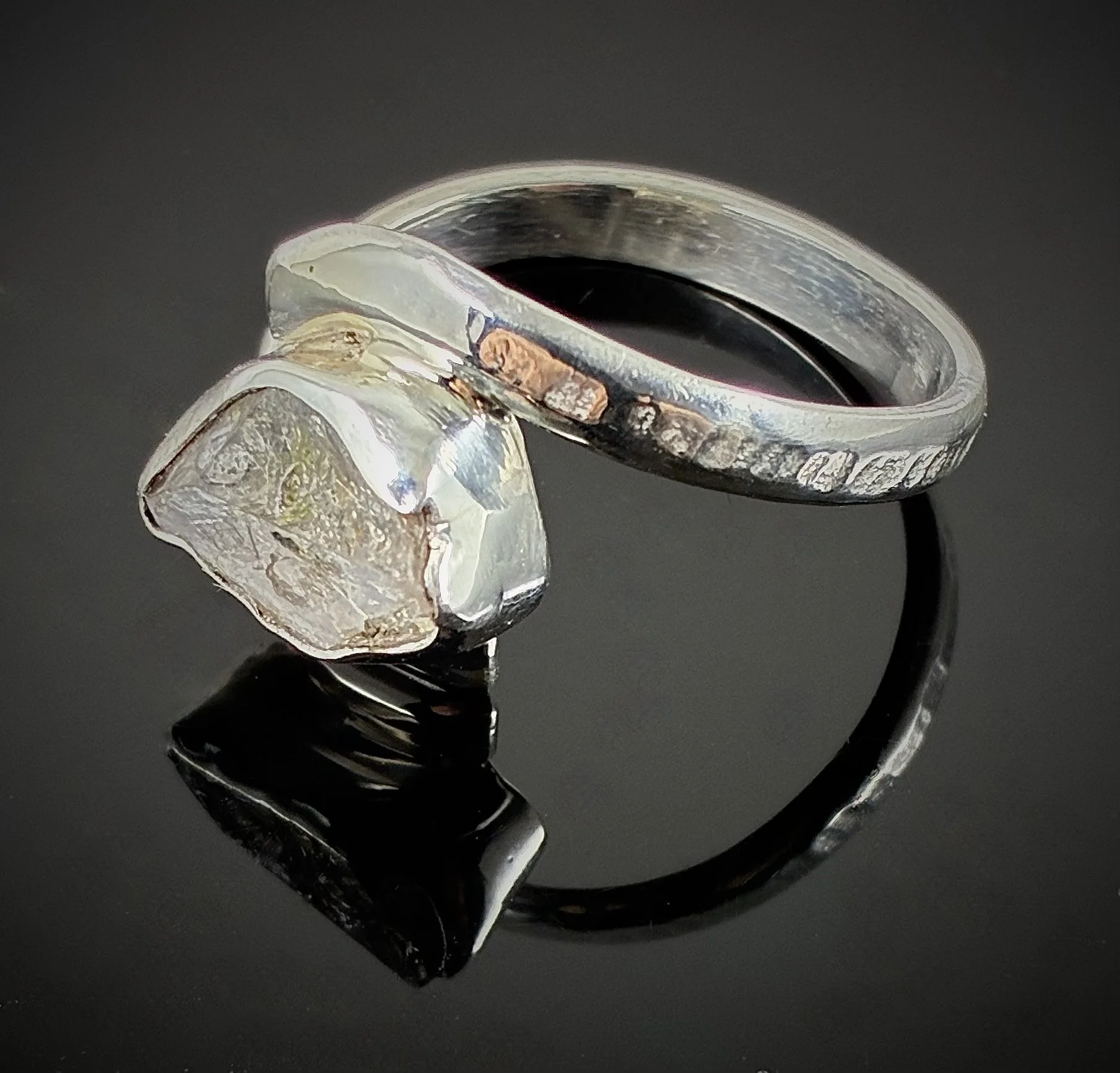 (92) Sterling Siver and Diamond Ring