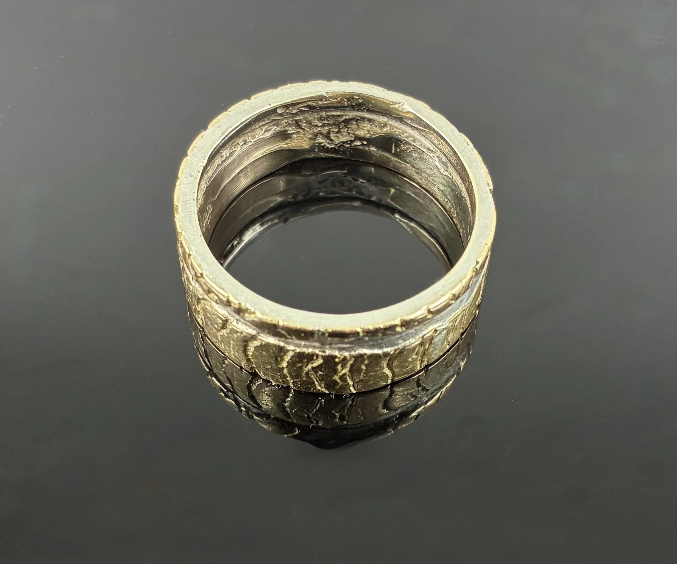 (57) Gold and Sterling Silver Ring