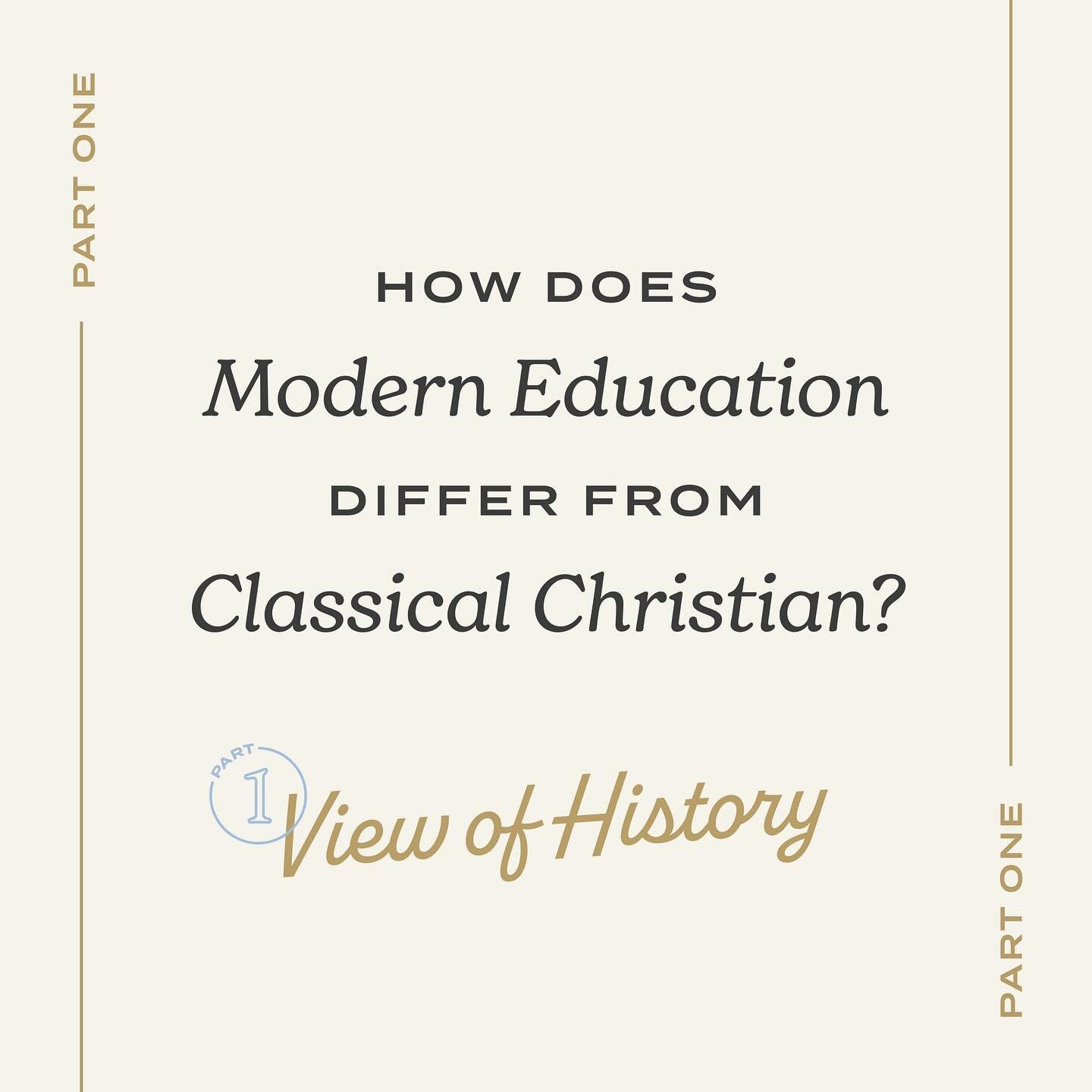What makes classical education different than modern education? Slide to read one difference.