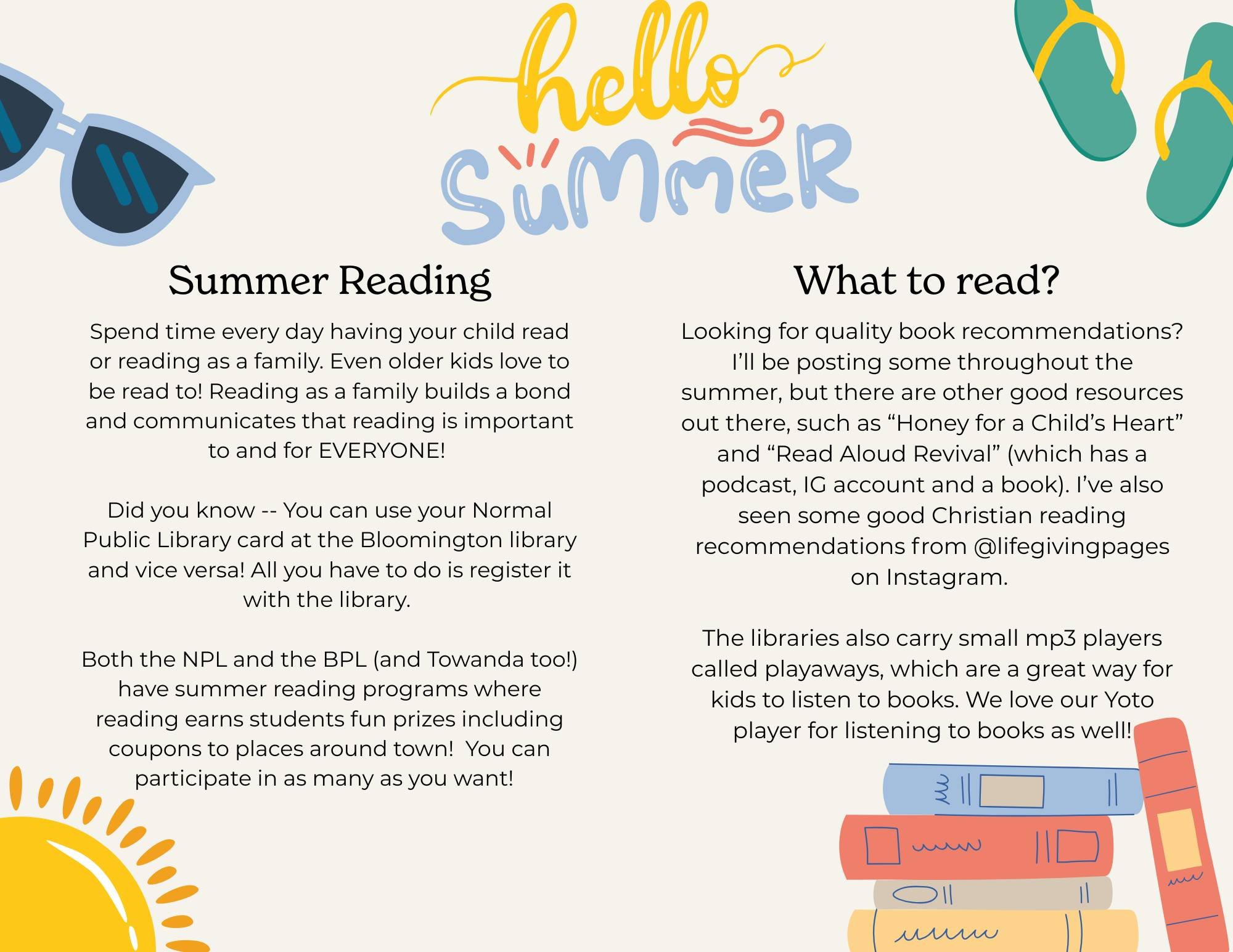 Summer&rsquo;s here, but learning doesn&rsquo;t have to take a break! 🌞 
📚 Keep your child&rsquo;s reading skills sharp and spark a lifelong love of books with fun activities. Join a summer reading program at your local library to motivate your kid
