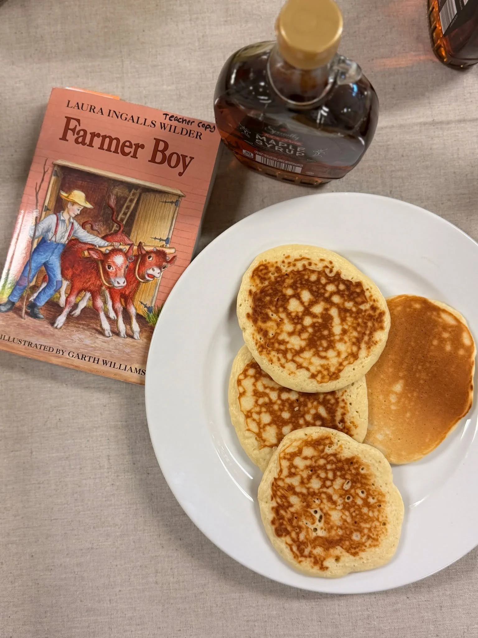 Our 3rd &amp; 4th graders just wrapped up Farmer Boy by Laura Ingalls Wilder&mdash;and celebrated with a pancake breakfast straight from the book! 🥞📖
Flipping pancakes, sharing laughs, and enjoying lessons of hard work, family, and faith.