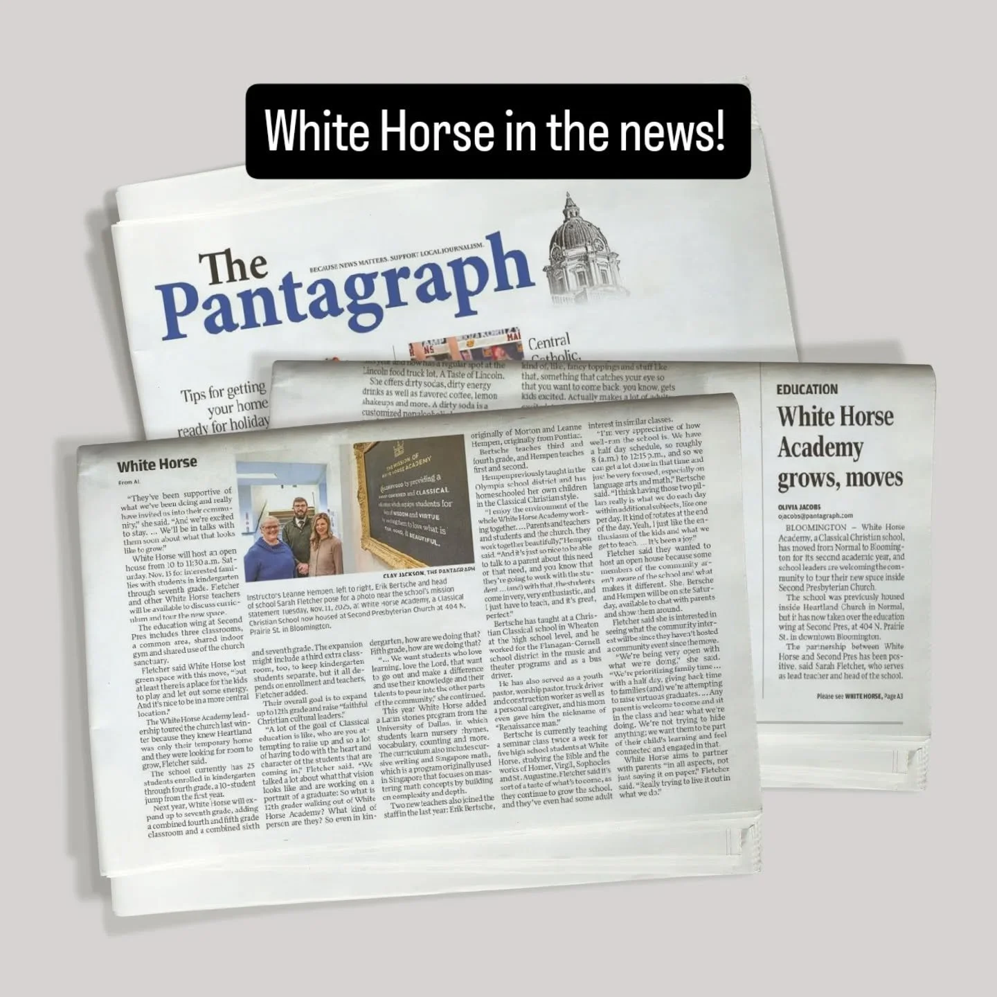 Excited to be featured again in @thepantagraph
Great article and interview with our teachers! If you'd like to learn more, come have a conversation with us tomorrow at our Open House, 10-11:30 am! 

Link to article in the comments
