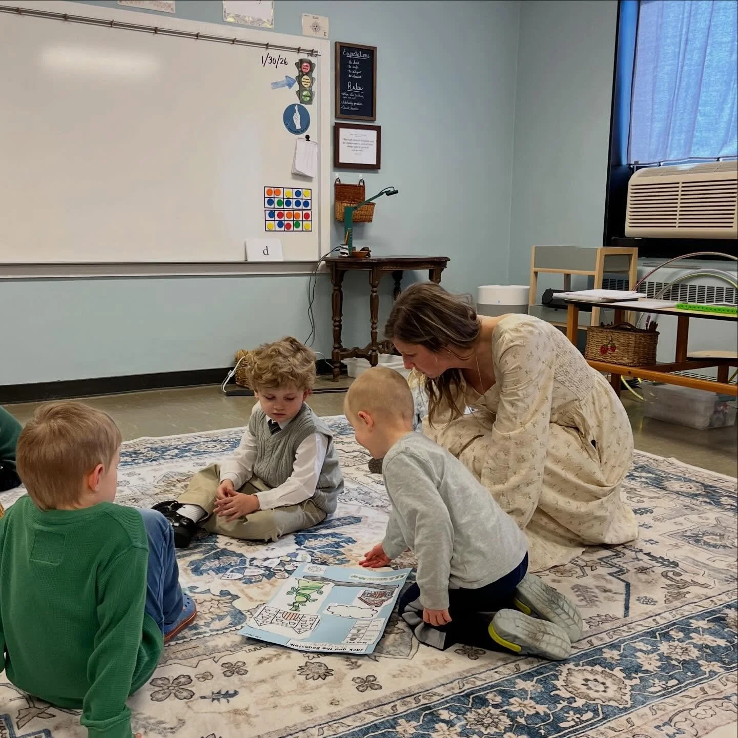 A peek into kindergarten at White Horse Academy 🤍 Mrs. Fletcher led an interactive lesson during Preschool Preview Day, showing just how engaging and joyful a school day can be&mdash;while our current kindergarten students shared what they&rsquo;ve 