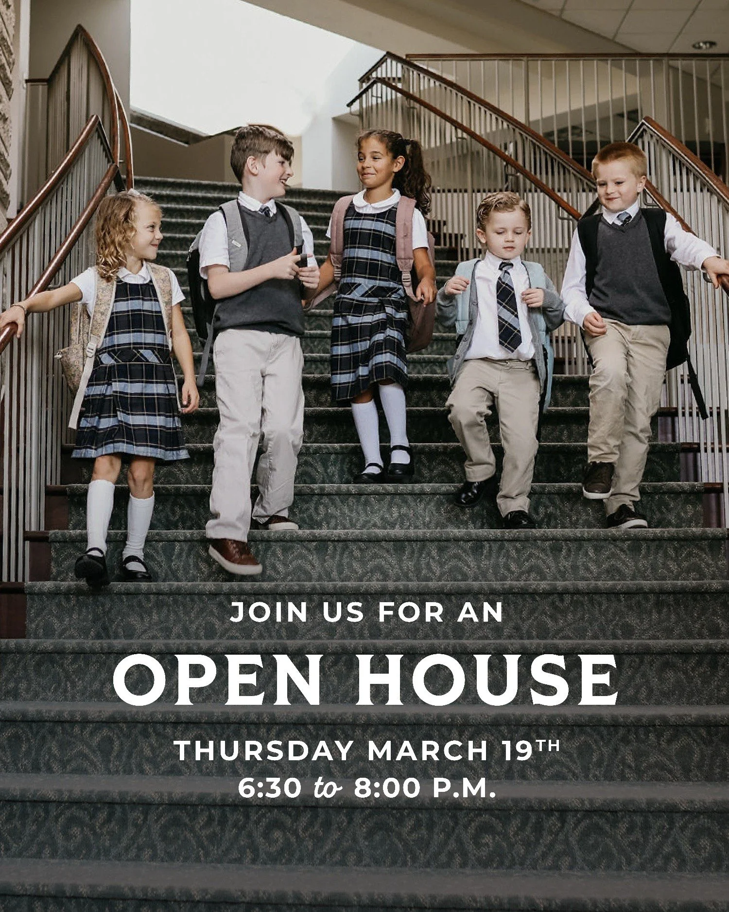 K-7 Parents, come and see what the Lord is doing at White Horse Academy! You are invited to attend our Open House next Thursday, March 19th.

If you know someone who might be interested in a classical Christian education for their children here in Bl