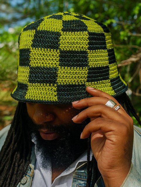 Check in bucket hat by Vincent of Visuvio's Crafts
