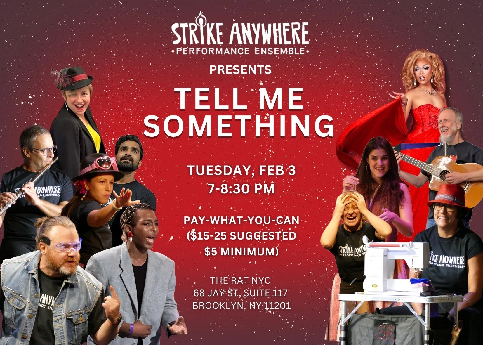 NYC - STRIKE ANYWHERE PERFORMANCE ENSEMBLE - TELL ME SOMETHING