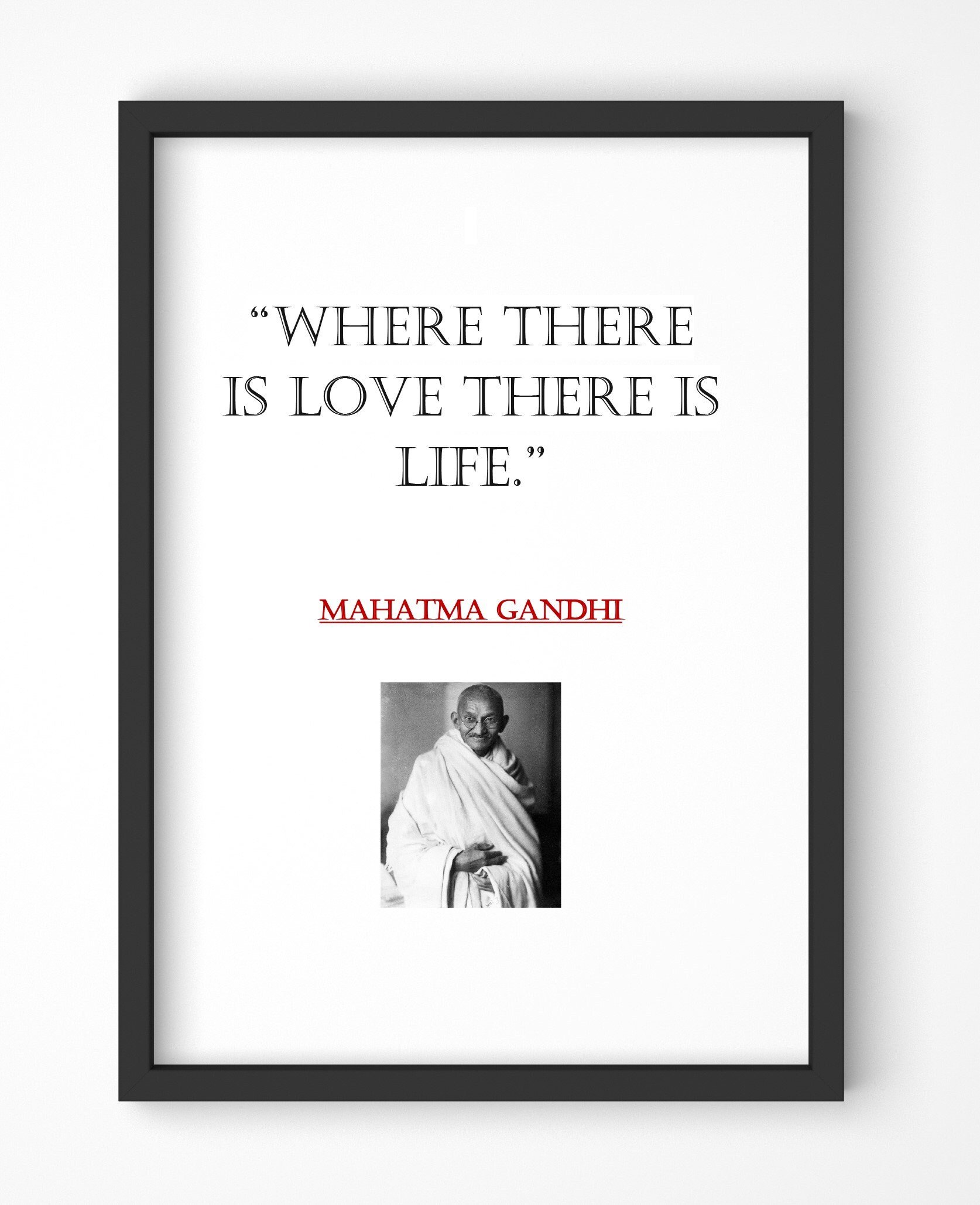 Mahatma Gandhi Quote, Print, Poster, Gift, Wall Art, Decor, Inspirational, Motivational, Art 002