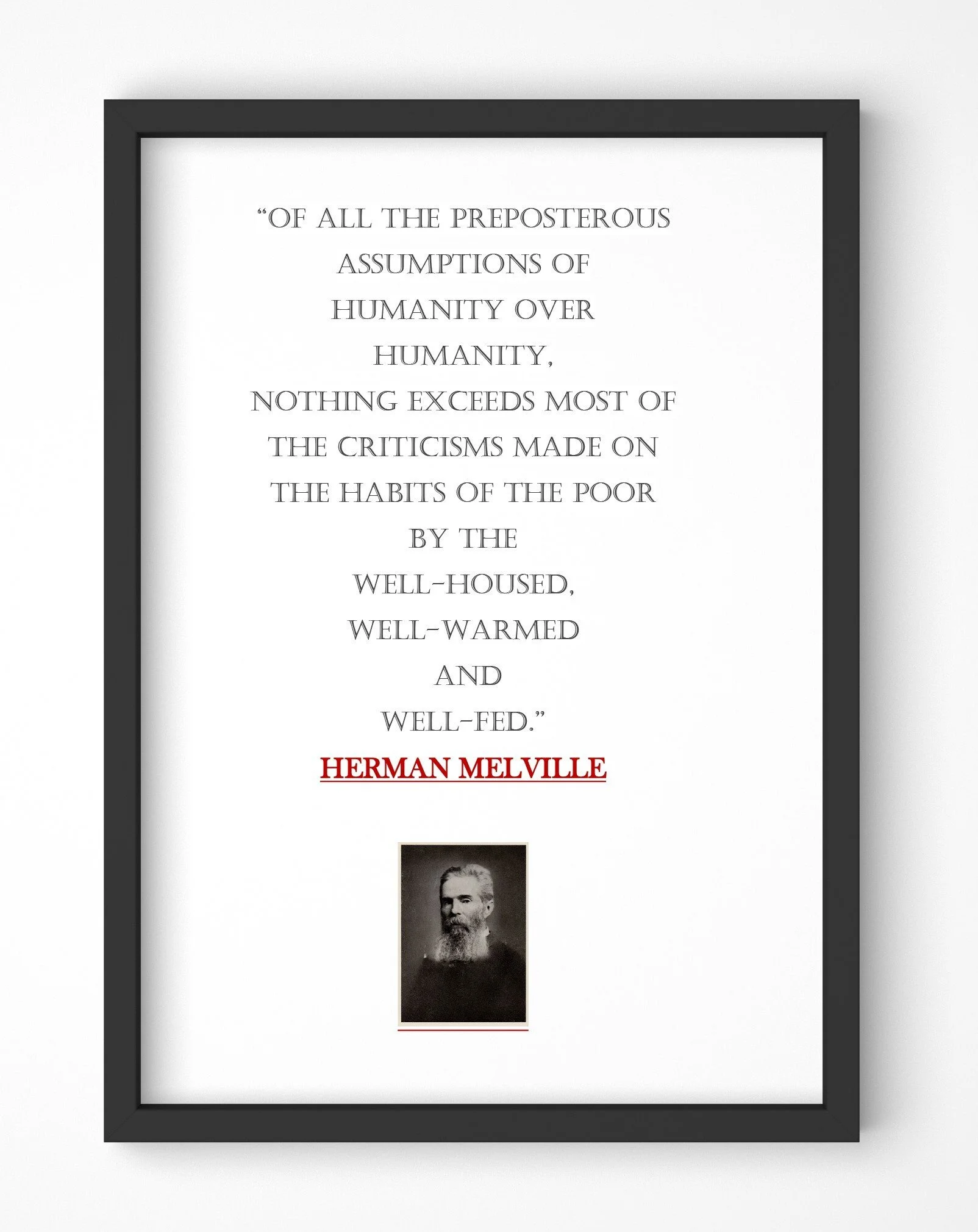 Herman Melville Quote, Print, Poster, Gift, Wall Art, Decor, Inspirational, Motivational, Art 005
