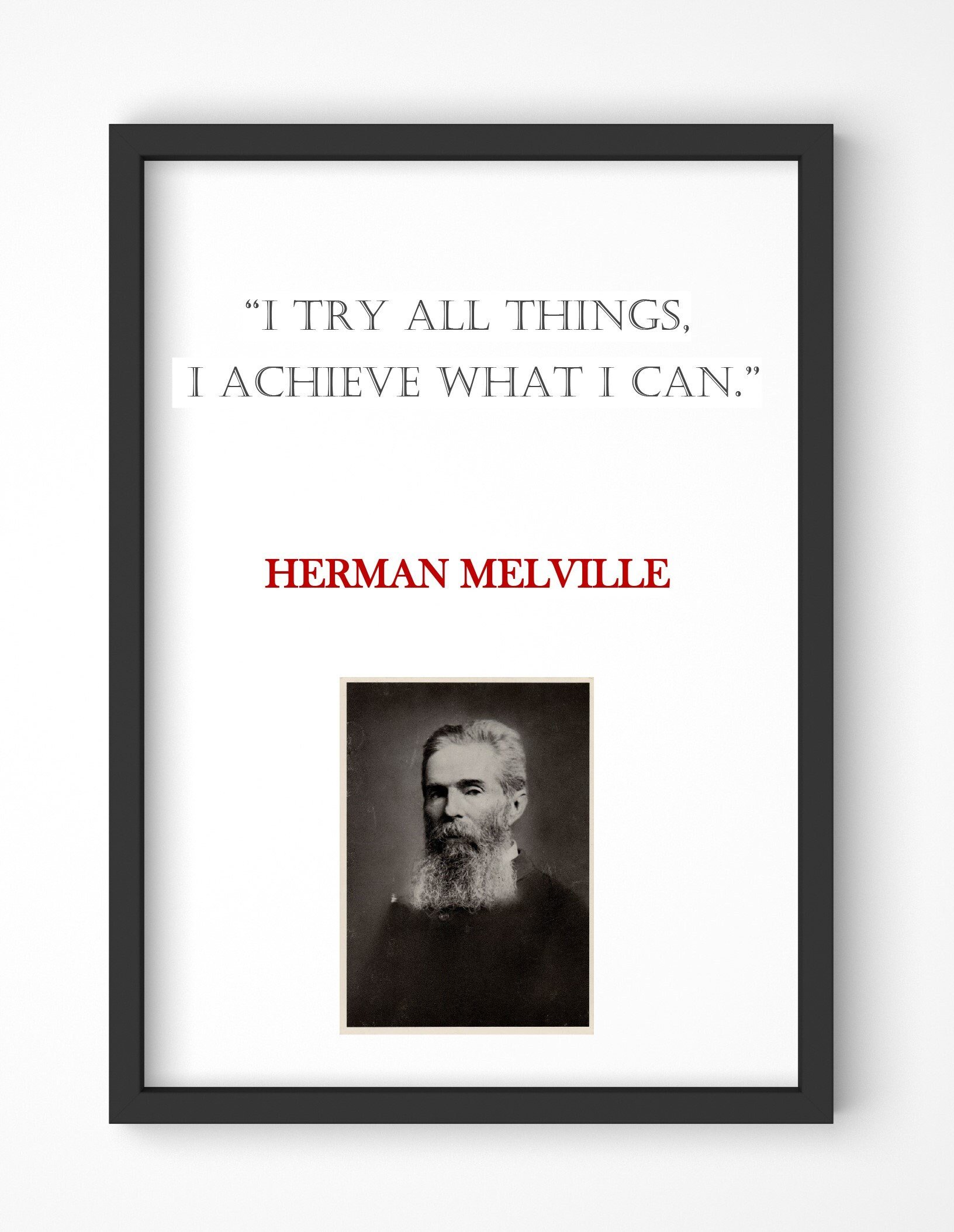 Herman Melville Quote, Print, Poster, Gift, Wall Art, Decor, Inspirational, Motivational, Art 002