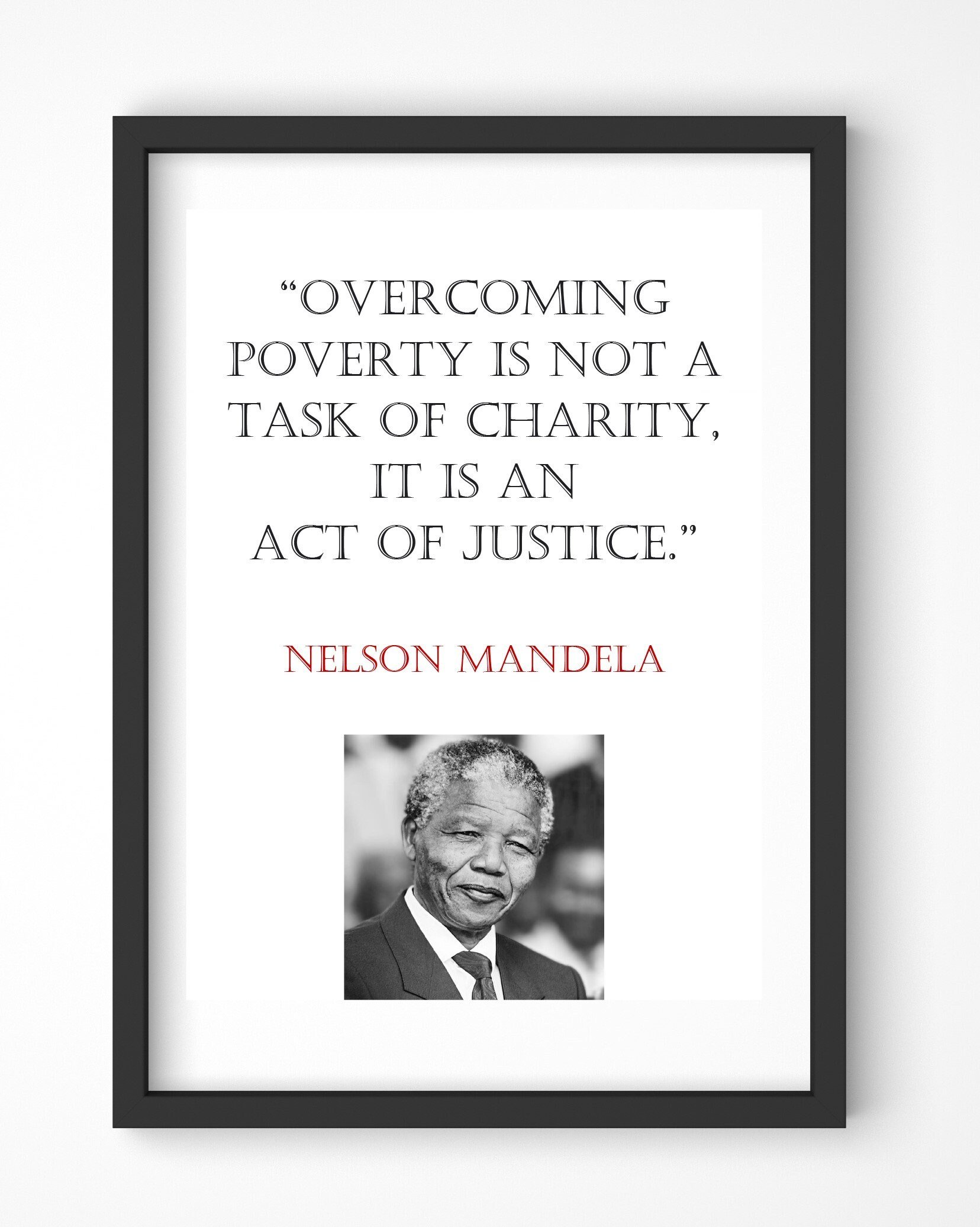 Nelson Mandela Quote, Print, Poster, Gift, Wall Art, Decor, Inspirational, Motivational, Art 005