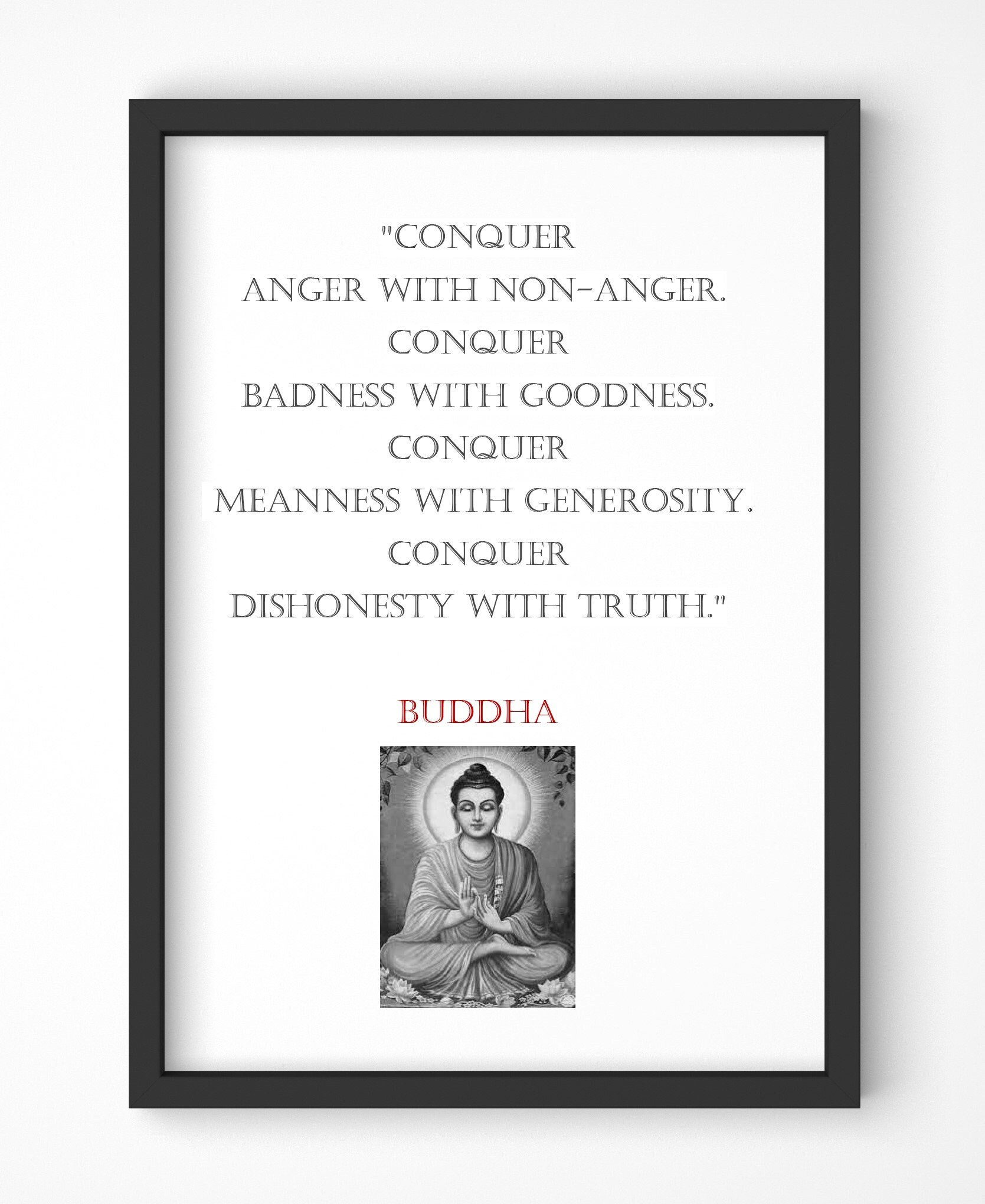 Buddha Quote, Print, Poster, Gift, Wall Art, Decor, Inspirational, Motivational, Art 002
