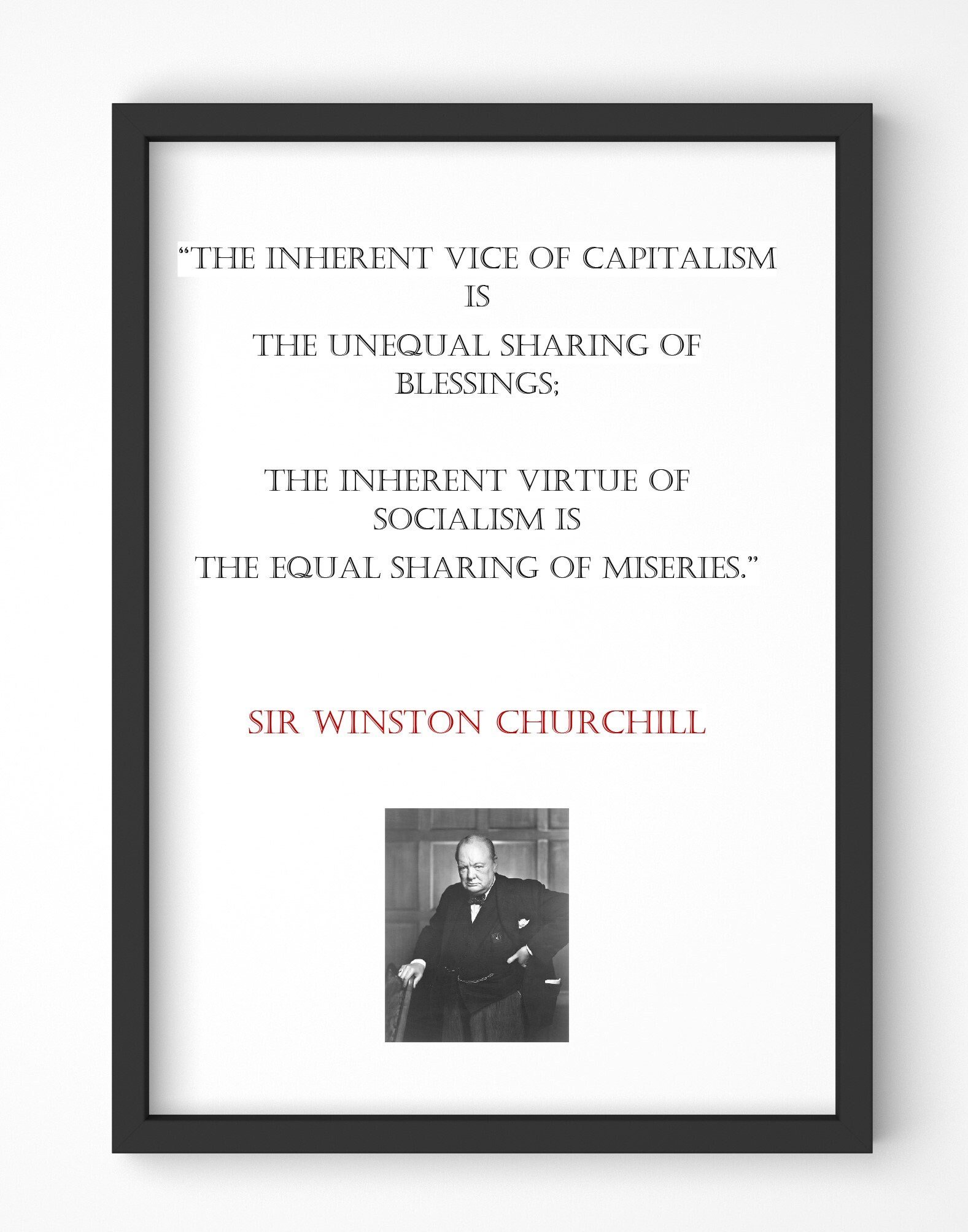 Winston Churchill Quote, Print, Poster, Gift, Wall Art, Decor, Inspirational, Motivational, Art 012