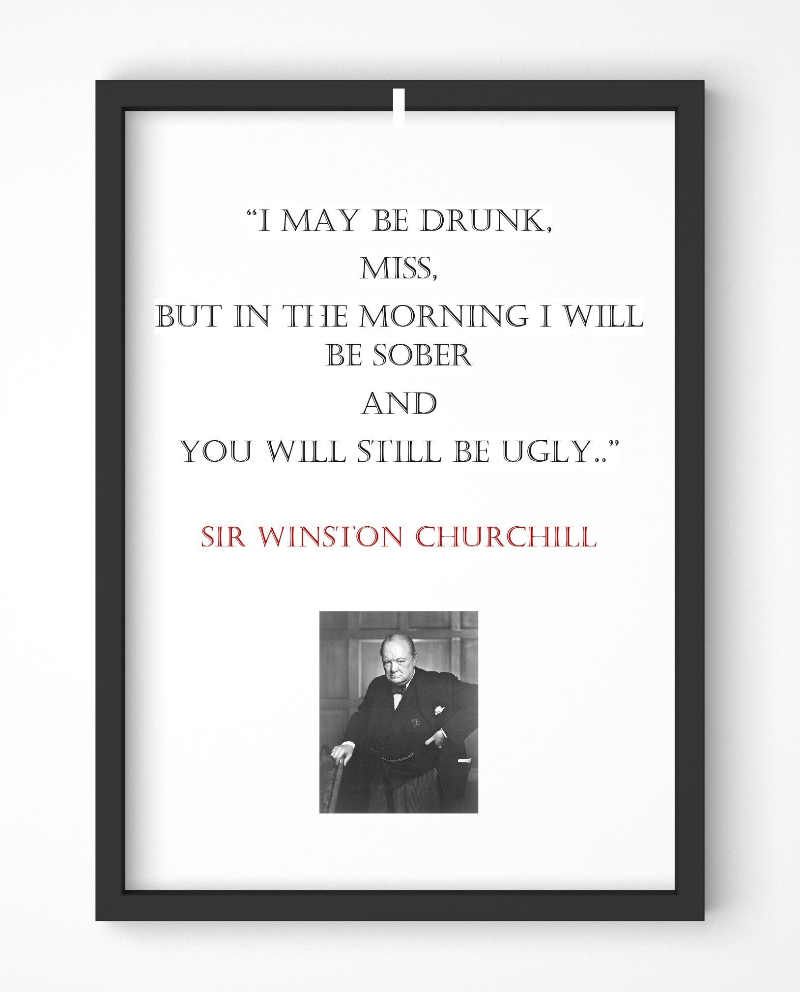 Winston Churchill Quote, Print, Poster, Gift, Wall Art, Decor, Inspirational, Motivational, Art 006