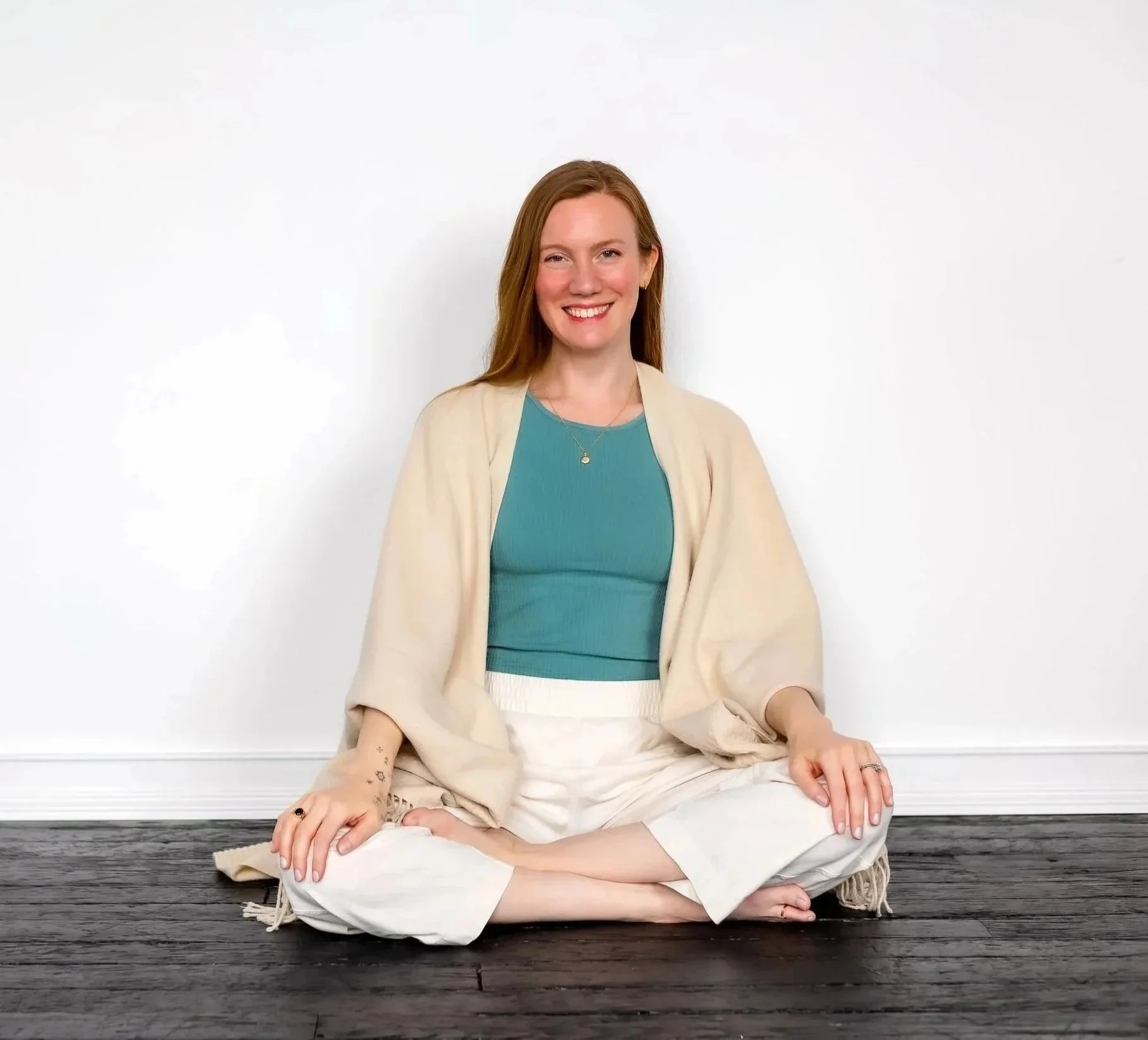 Picture of Virginia smiling after meditation