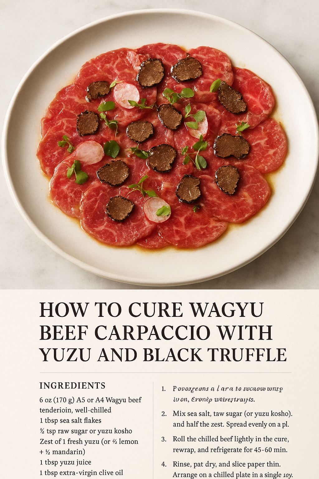 See Full Recipe: Wagyu Beef Carpaccio