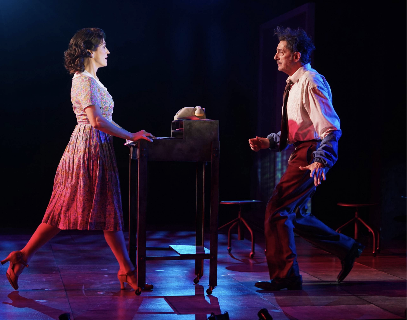 Rhinoceros at Yale Rep. Pictured with Reg Rogers. Photo by Carol Rosegg