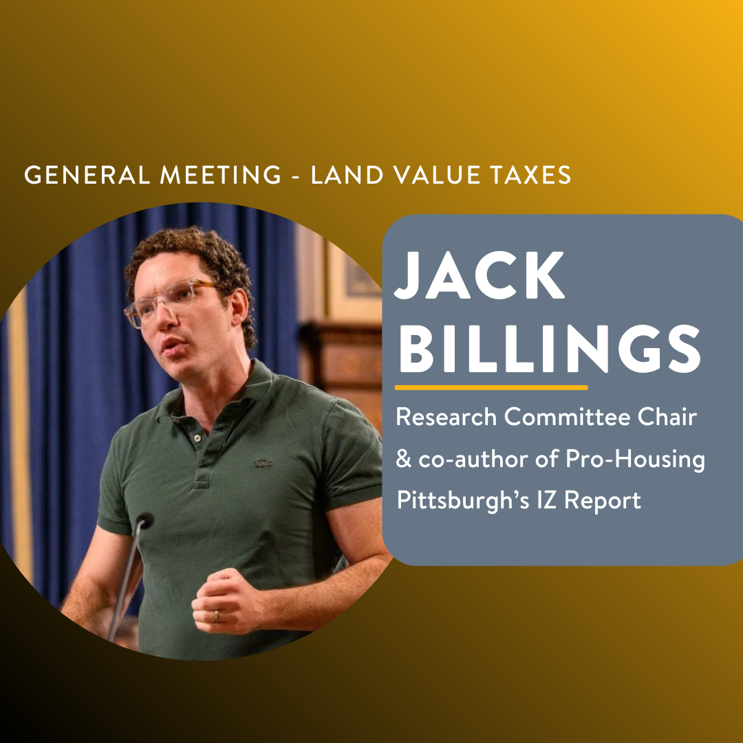 General Meeting - Land Value Taxes w/ Jack Billings