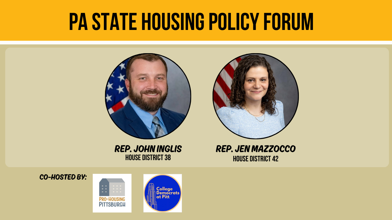 SAVE THE DATE: PA State Housing Policy Forum w/ Pitt Dems