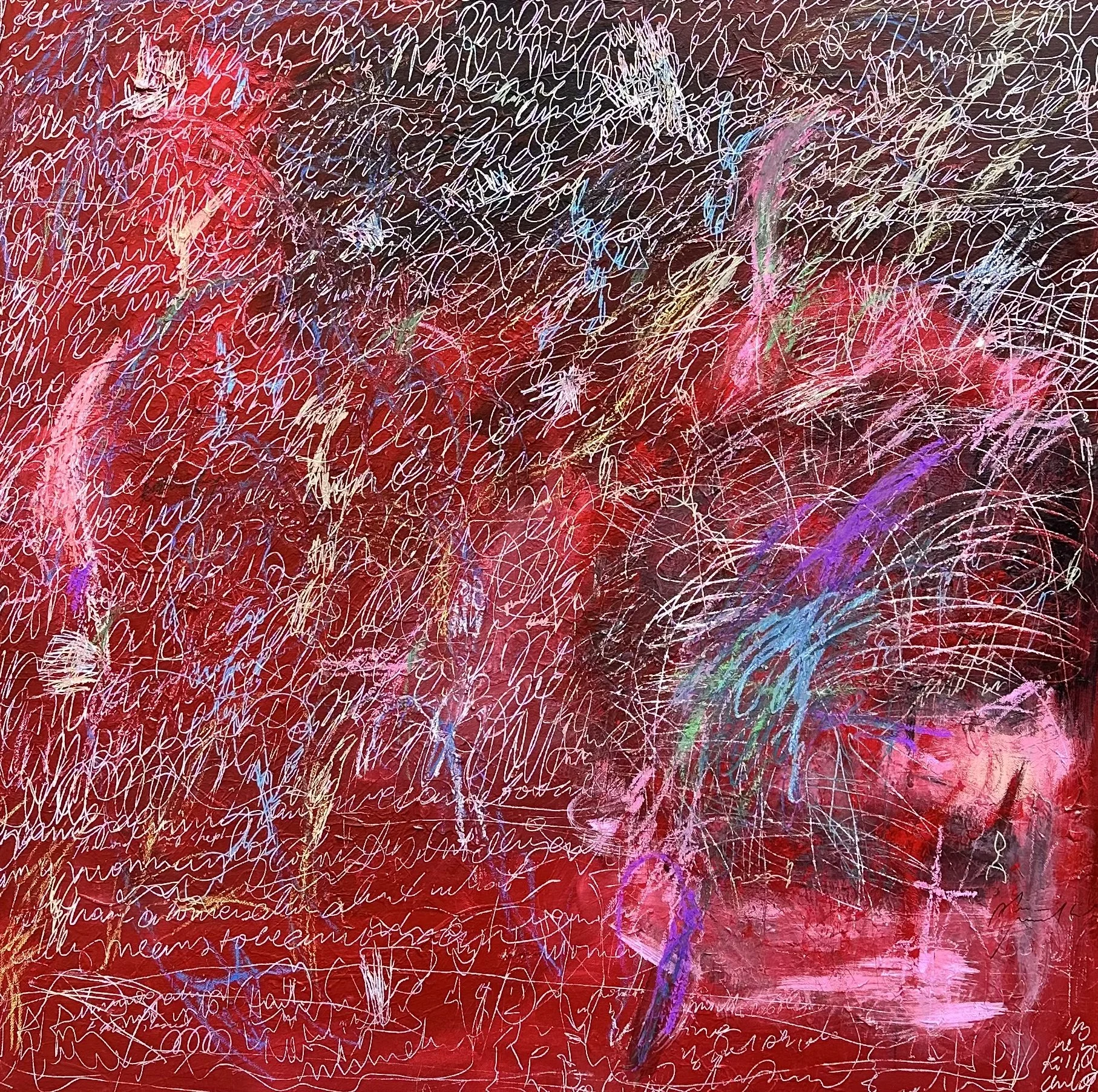 Reclaiming - All That I am 
36"x36" Acrylic & Oil Stick on Canvas